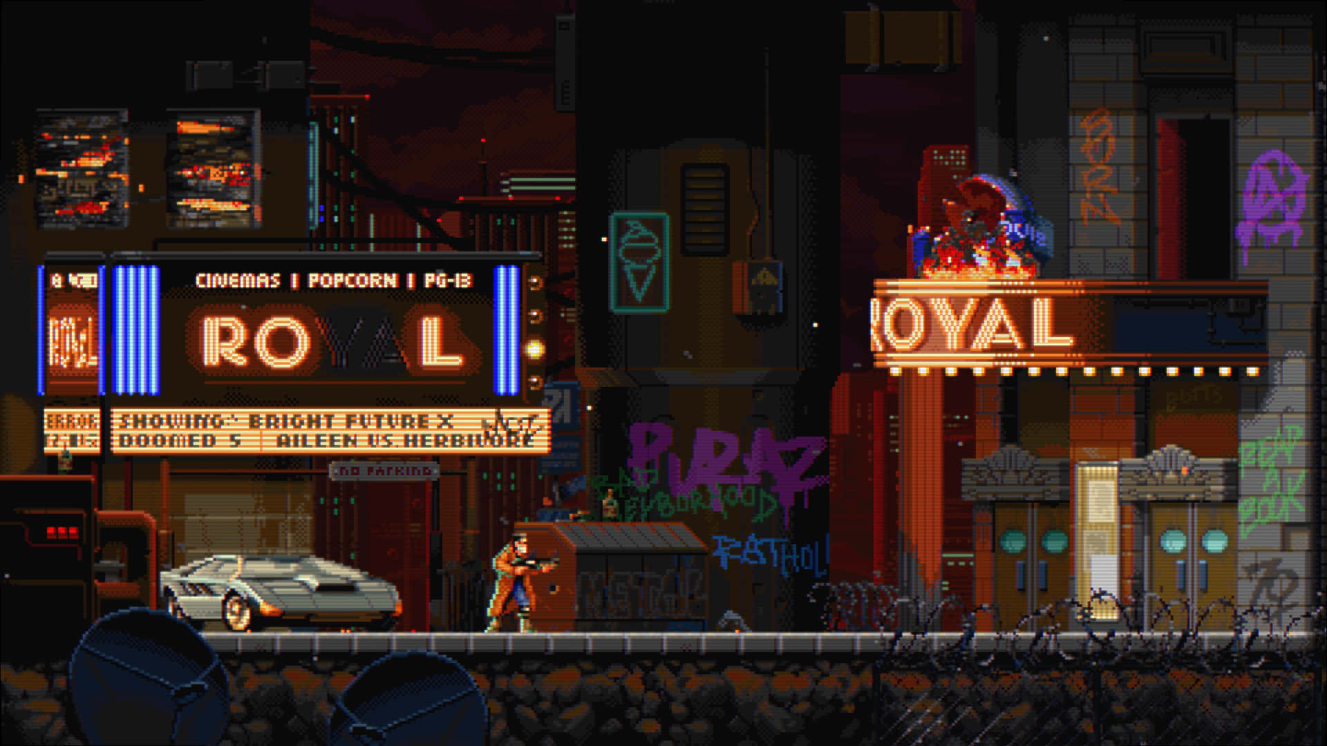 A Screenshot Of A Game With A City Scene