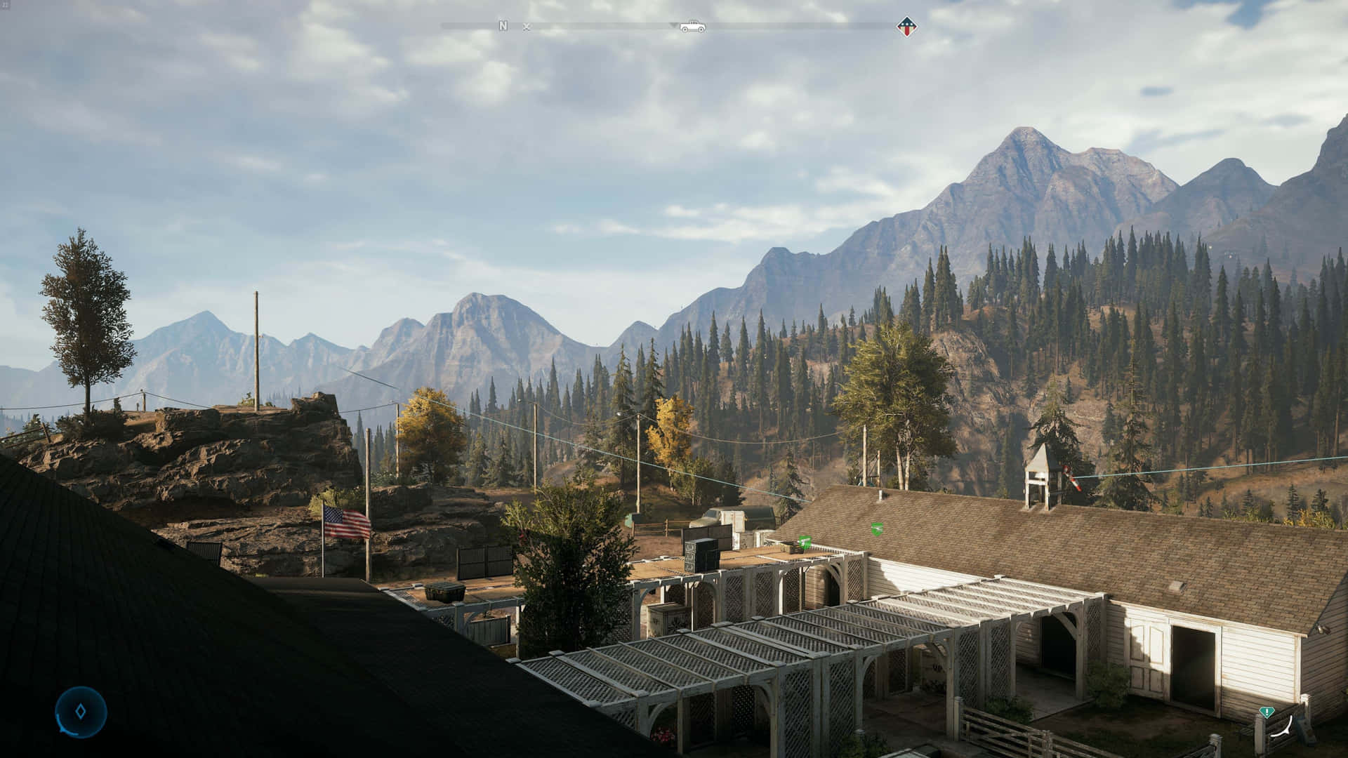 A Screenshot Of A Mountain Village In Far Cry 4 Background