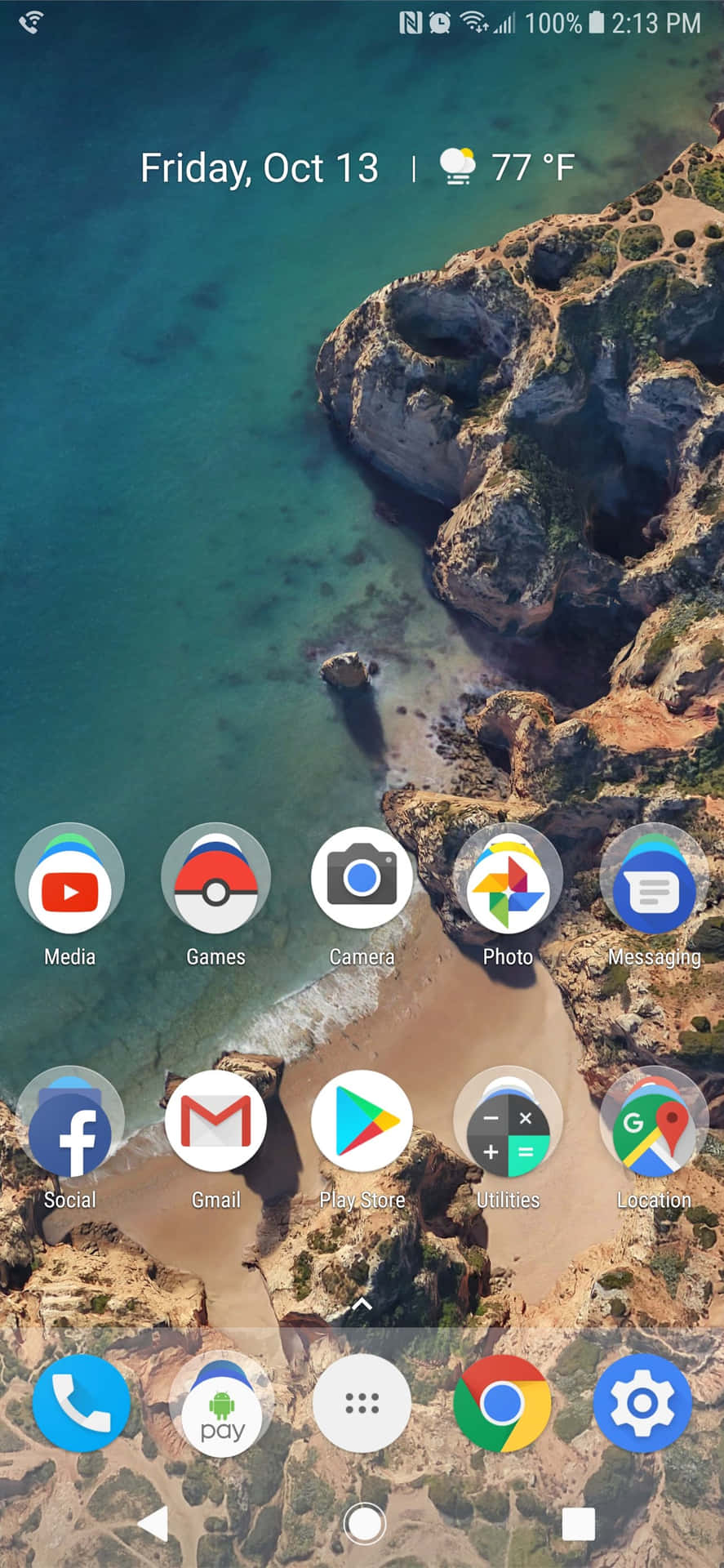 A Screenshot Of The Android Home Screen Background