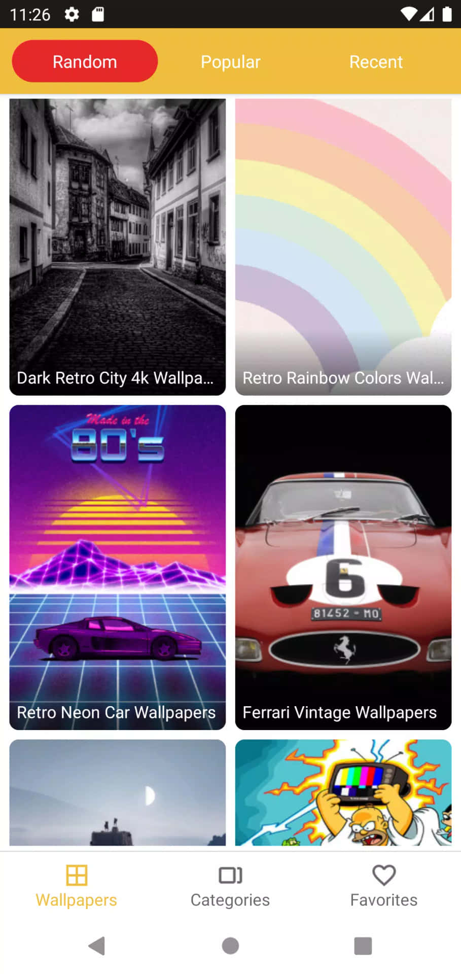 A Screenshot Of The Wallpapers App On A Phone