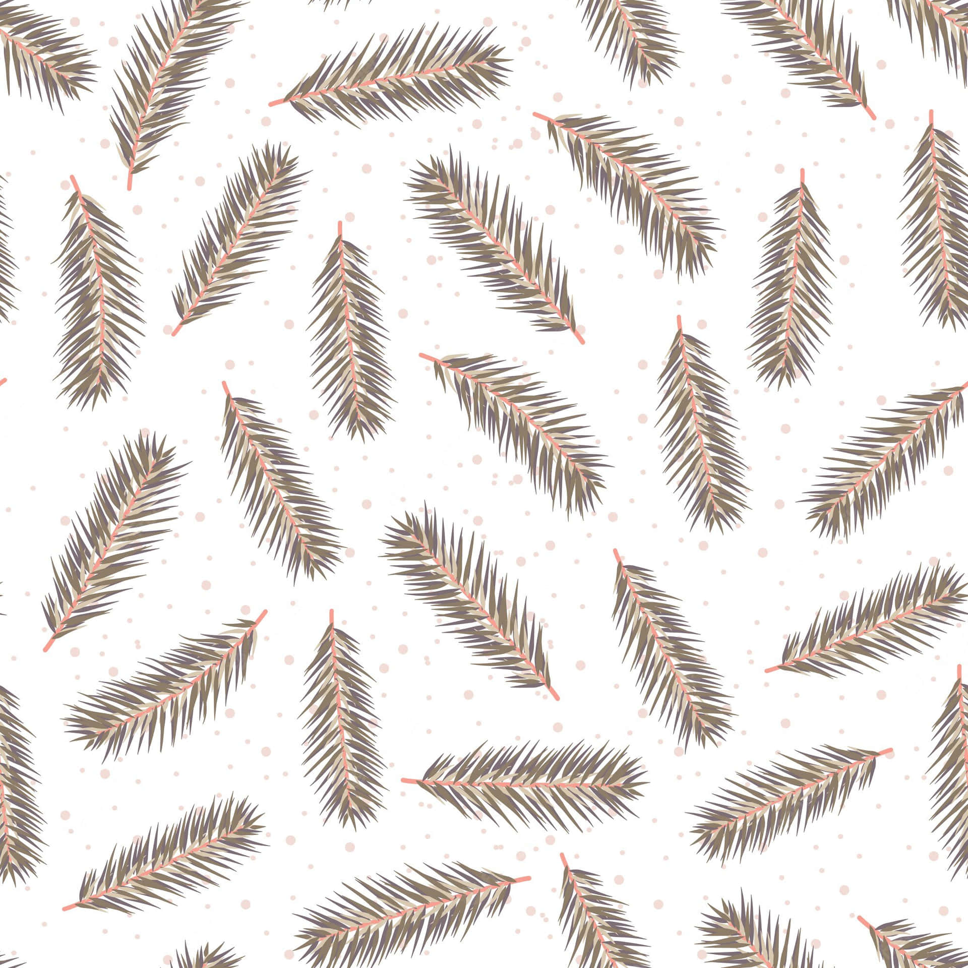 A Seamless Pattern Of Pine Branches Background