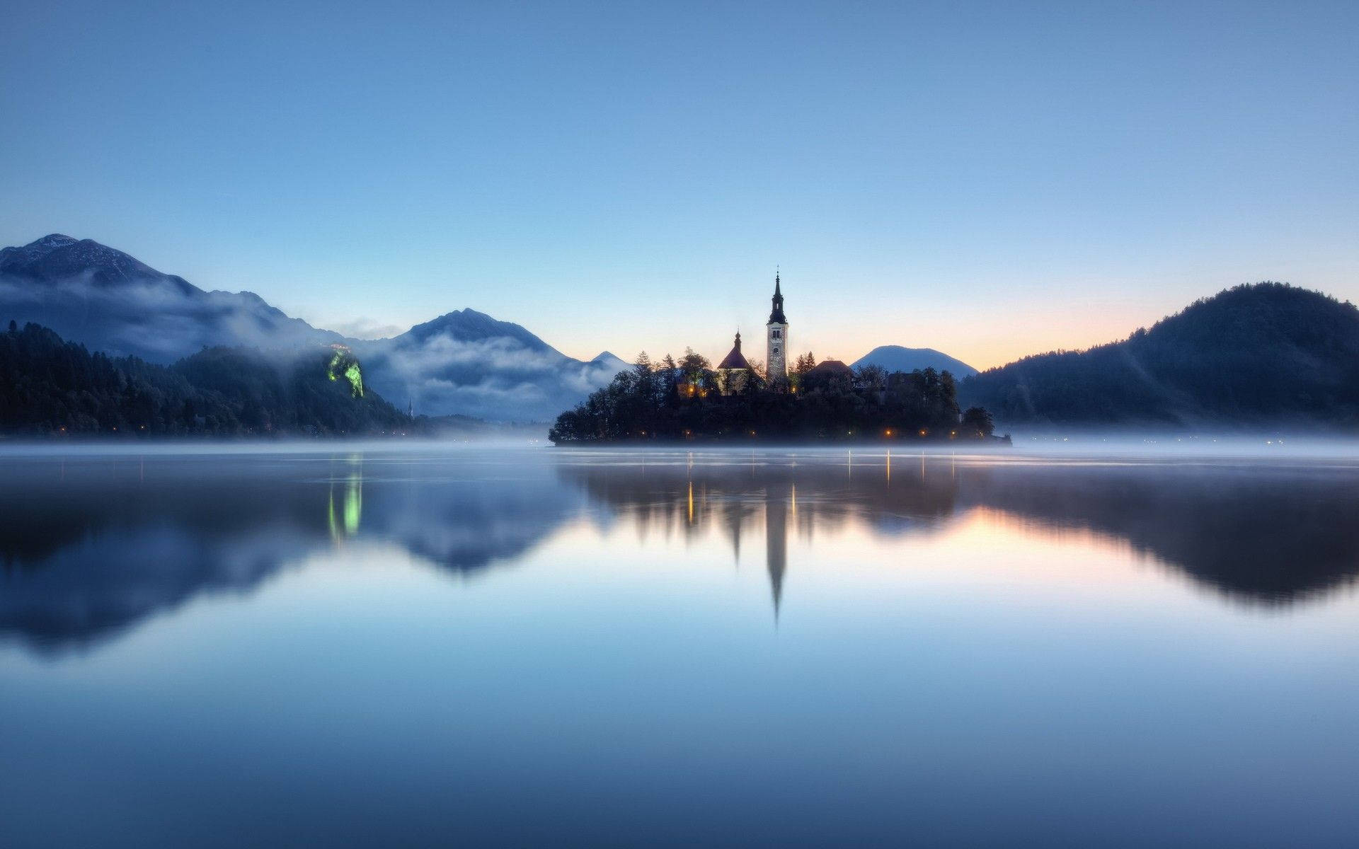 A Serene View Of Lake Bled In Slovenia Background