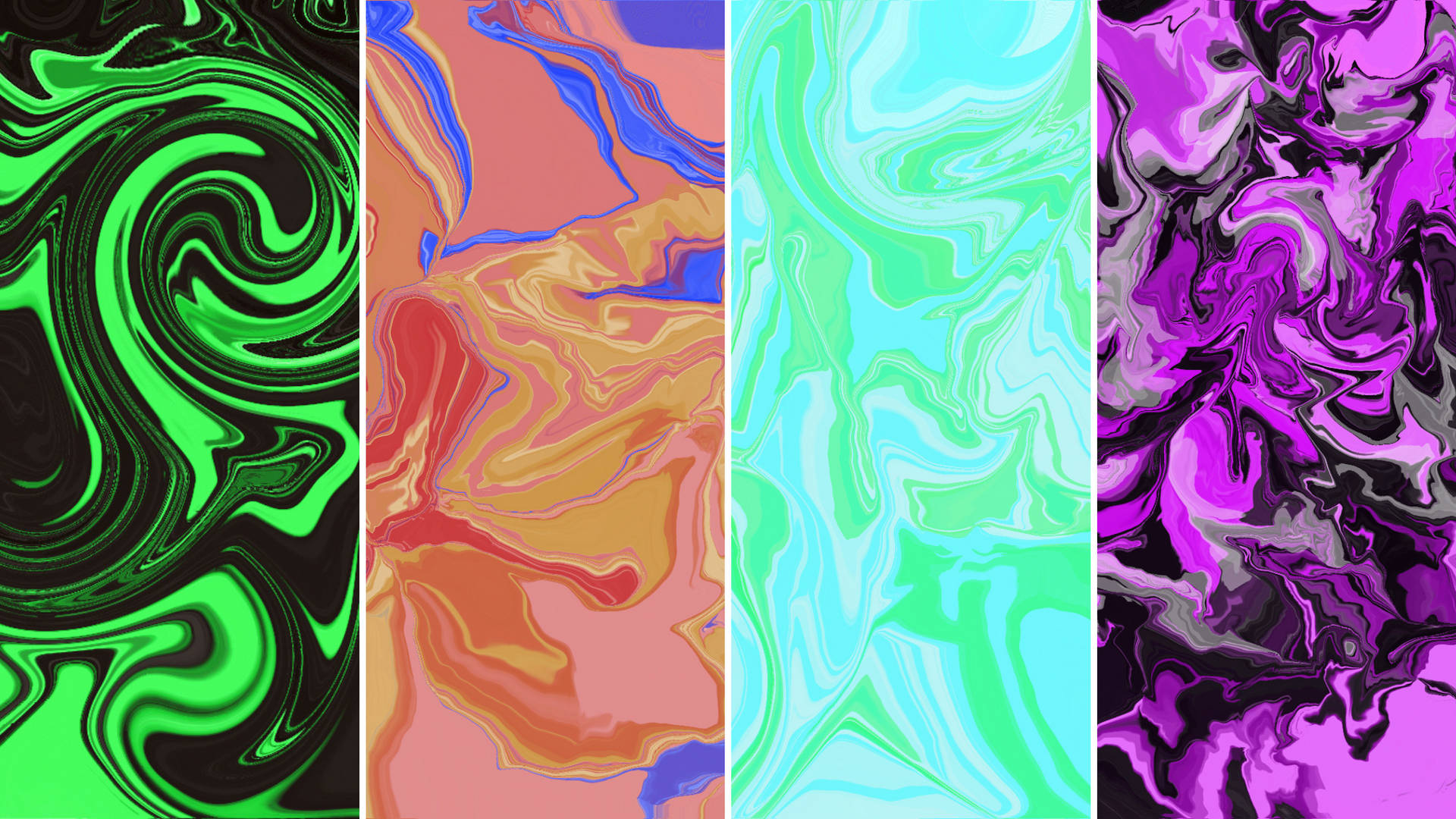 A Set Of Colorful Marble Backgrounds