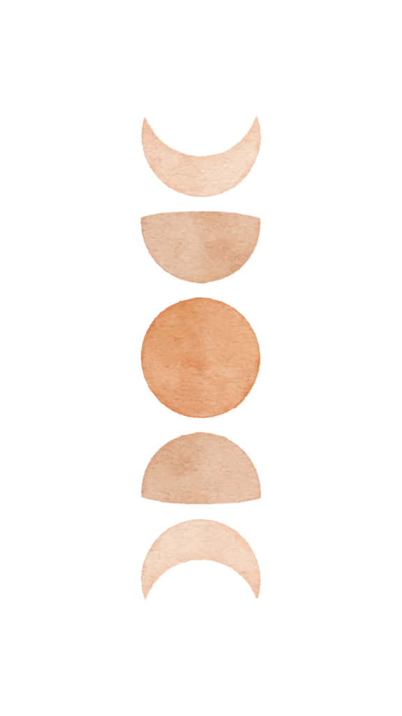 A Set Of Four Wooden Circles On A White Background Background