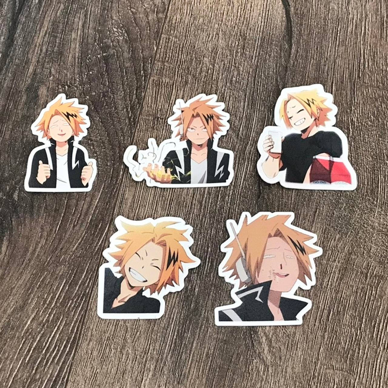 A Set Of Stickers With Anime Characters On Them Background