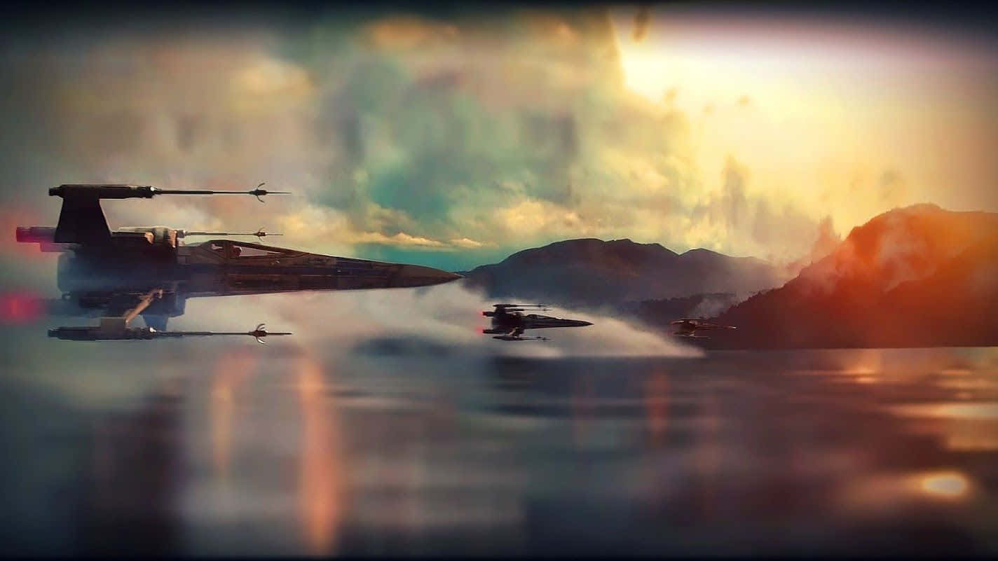 A Sharp Silhouette Of A Star Wars X Wing