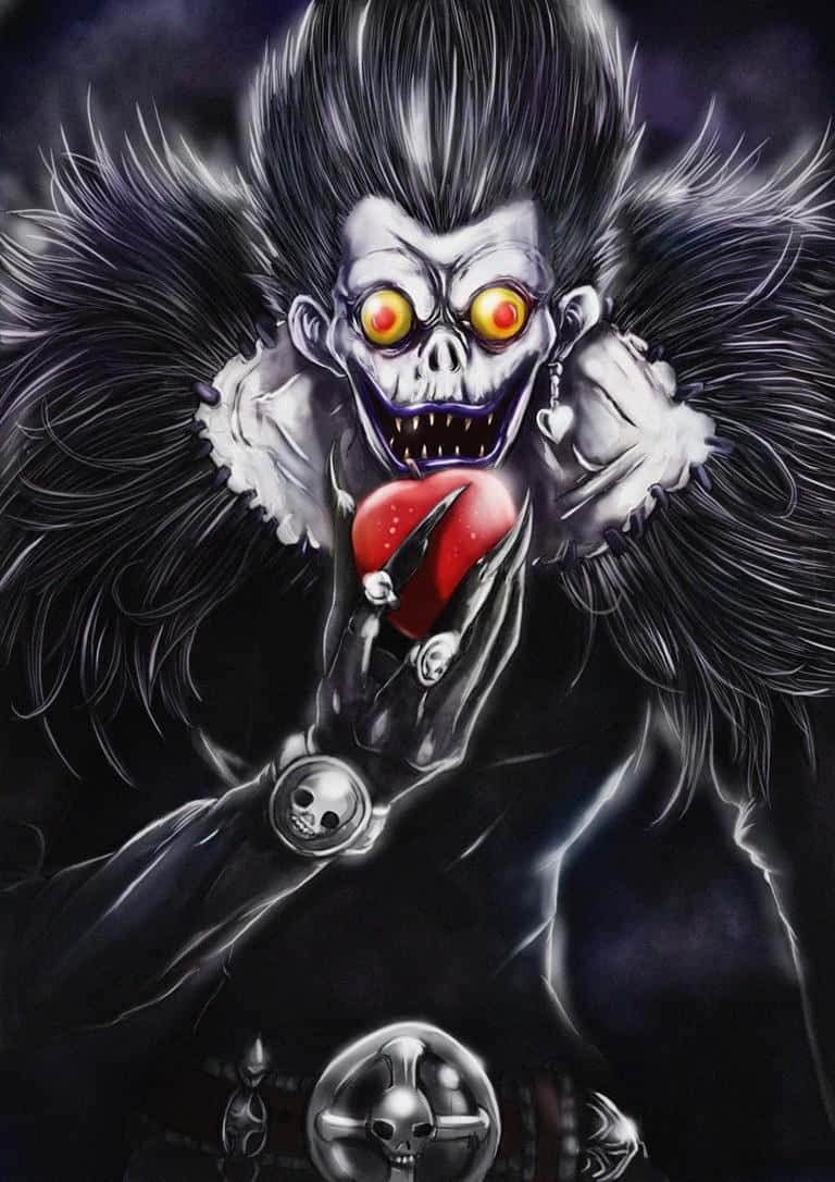 A Shinigami Stares Ahead In A Thought-provoking Pose. Background