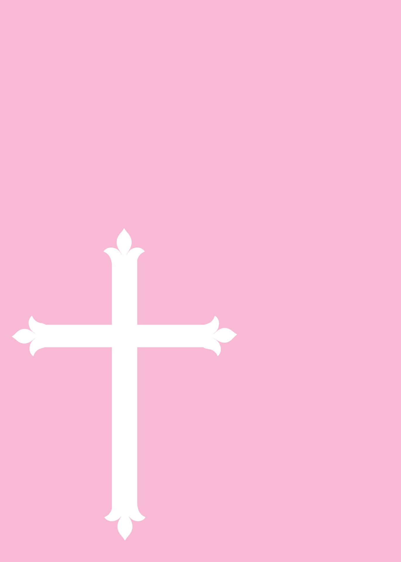 A Shining Pink Cross Representing Hope Background