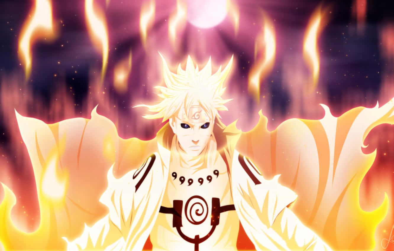 A Shinobi Master Of Fire At Work Background