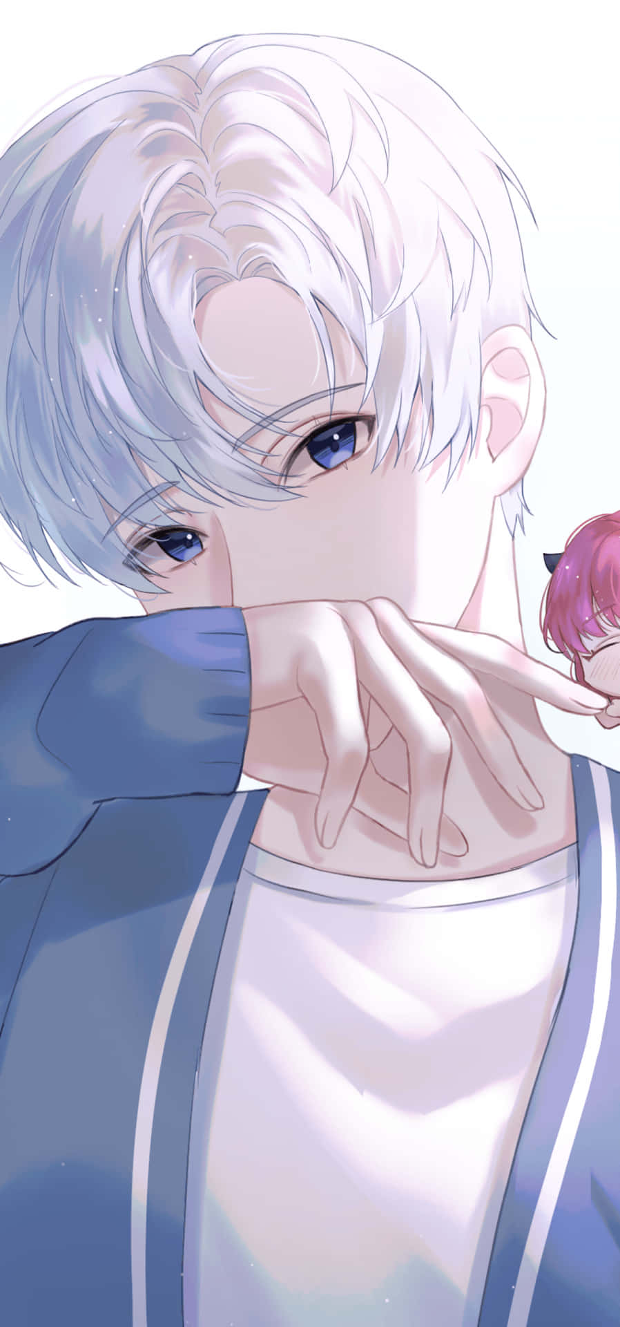 A Shy And Cute Anime Boy Poses For The Camera