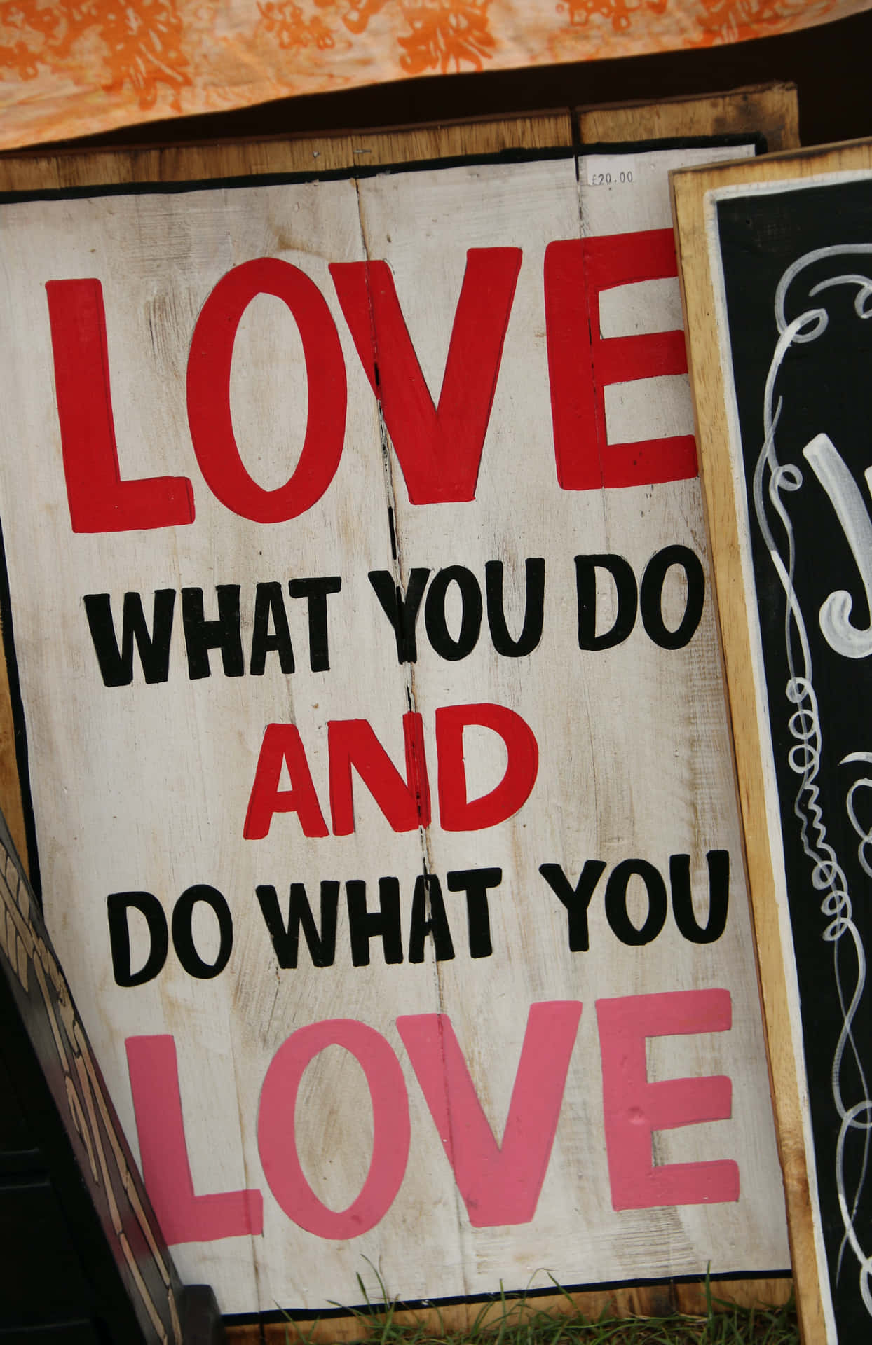 A Sign With A Message Background