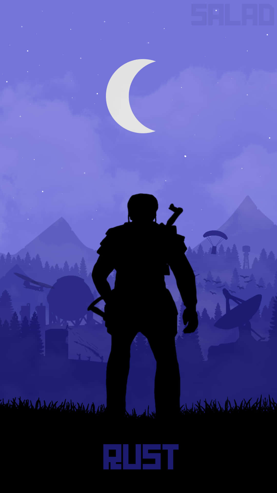 A Silhouette Of A Man Standing In Front Of A Mountain Background