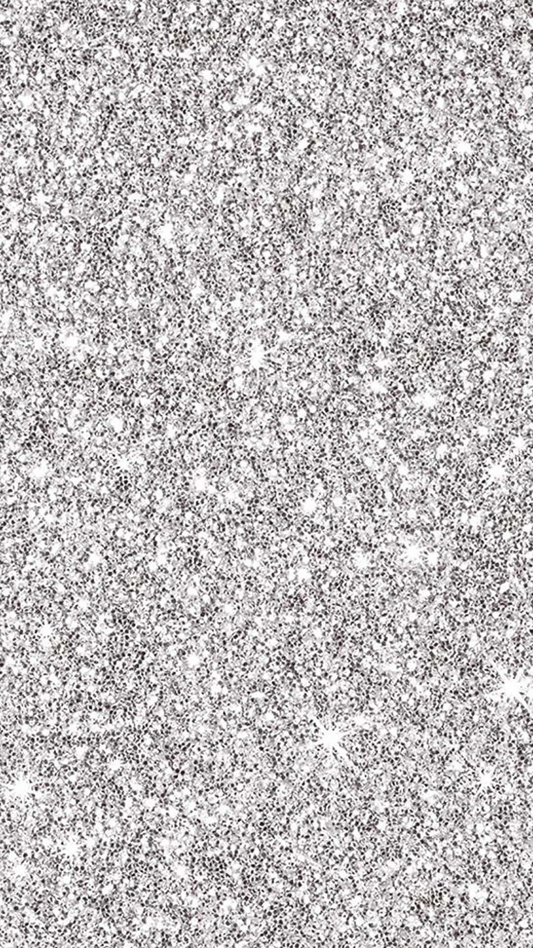 A Silver Glitter Background With White Stars Background