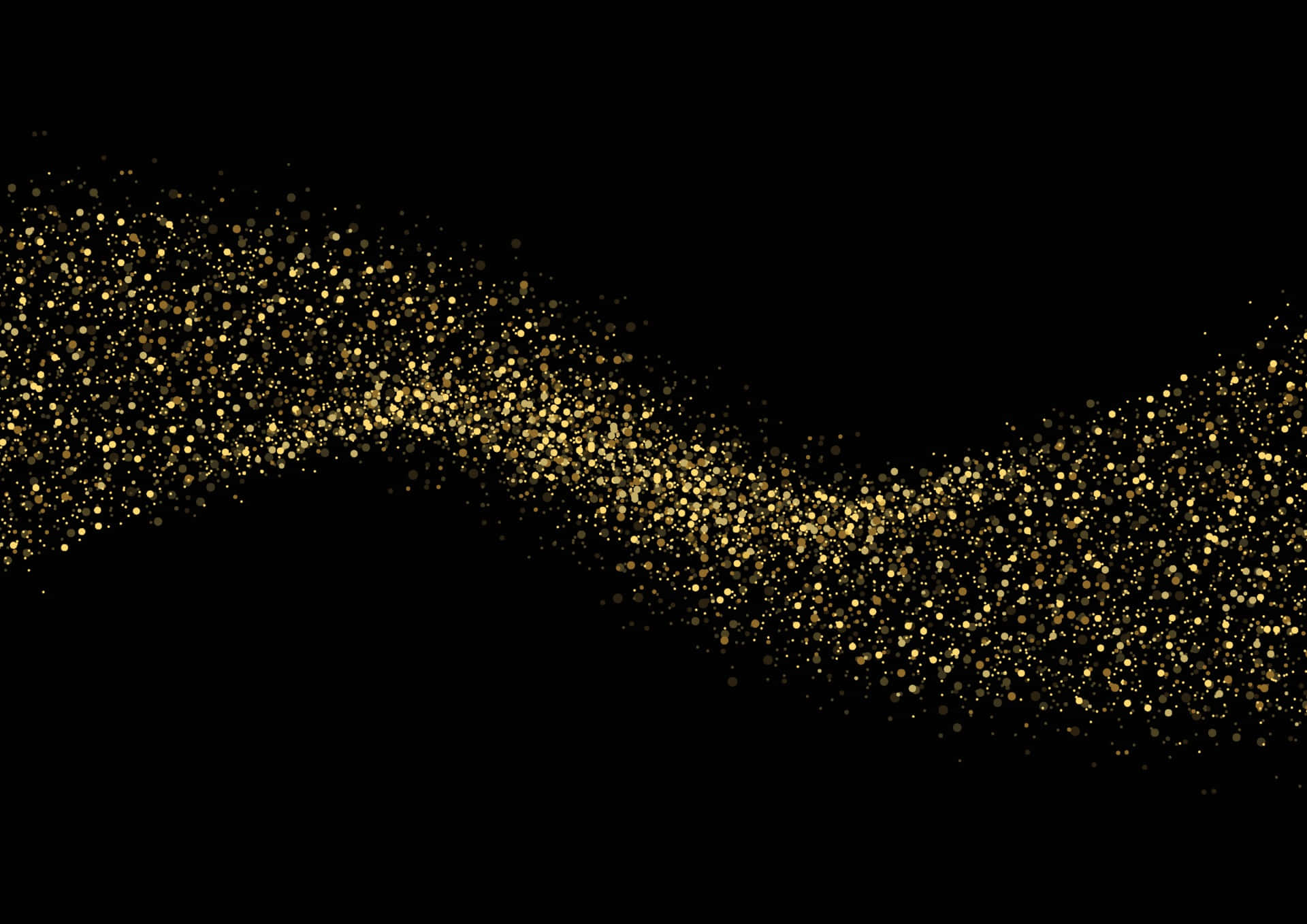 A Simple Desk Setup Featuring A Black And Gold Color Scheme Background
