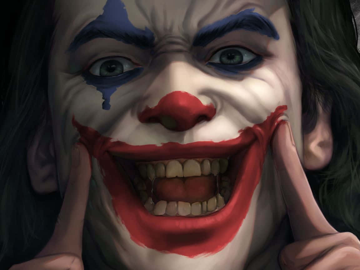 A Sinister Joker Laugh In The Heart Of Chaos. Background
