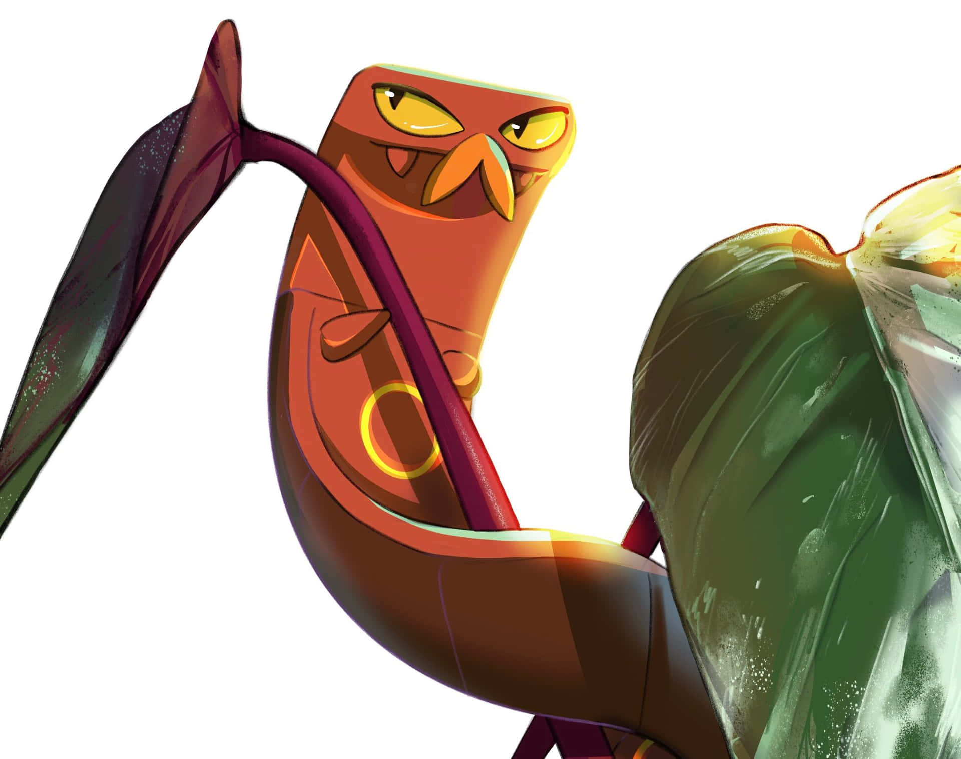 A Sizzlipede Insects Perched Atop A Vibrant Leaf Background