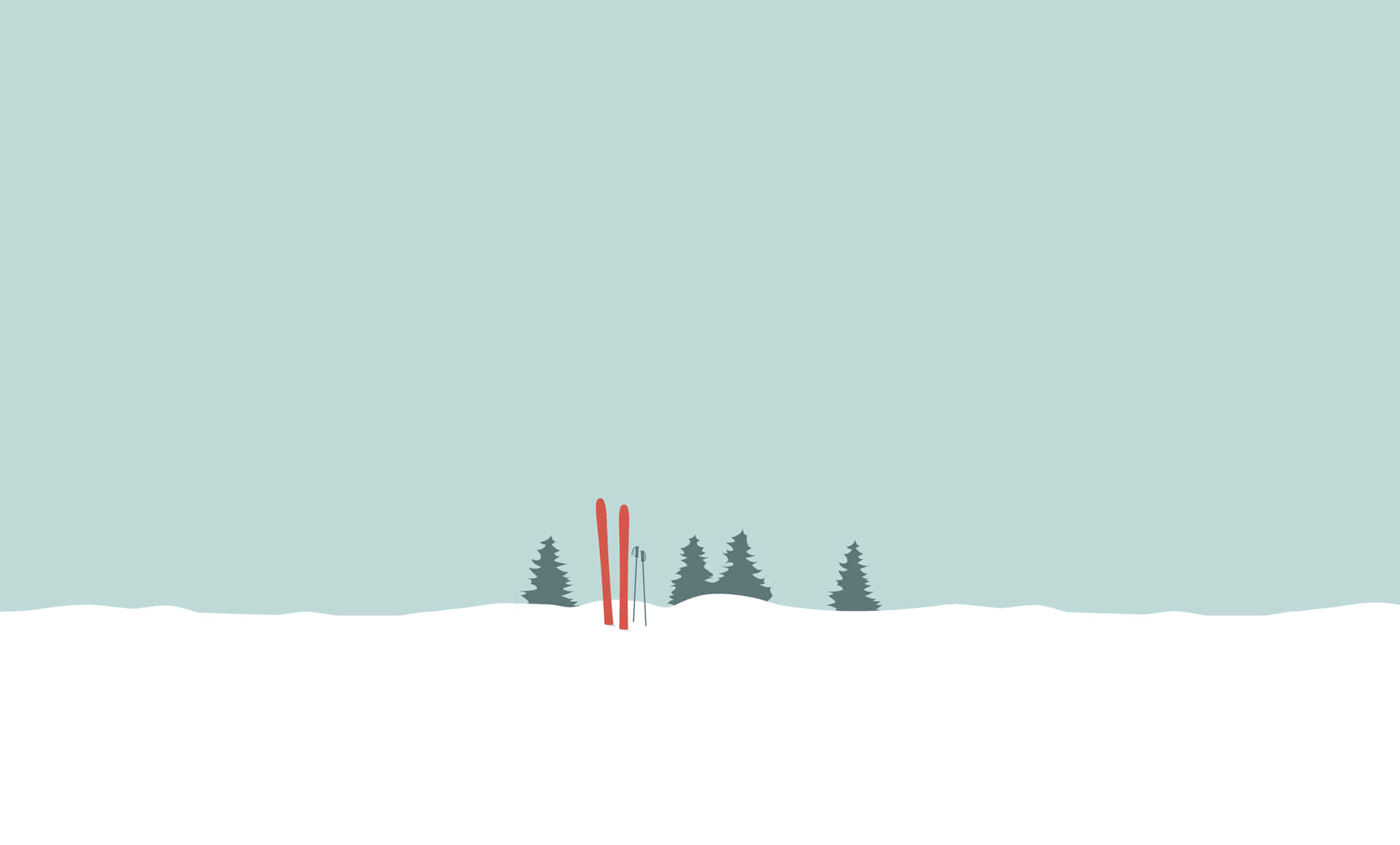 A Skier Is Skiing Down A Hill Background