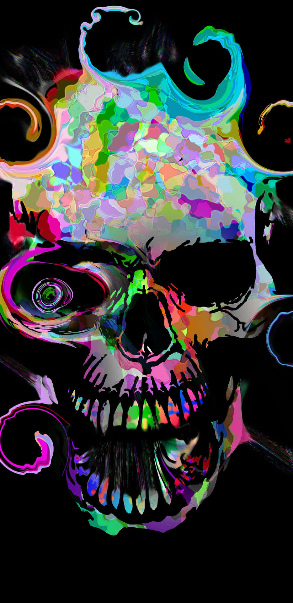 A Skull Shaped Galaxy In An Out Of This World Universe Background