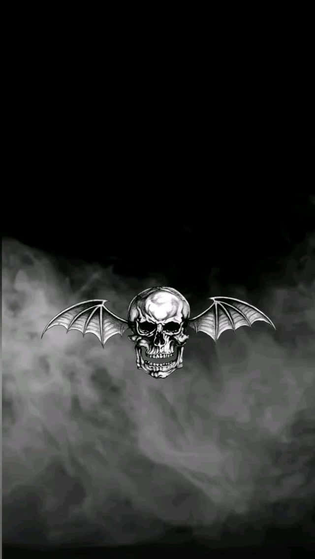 A Skull With Wings In The Background Background