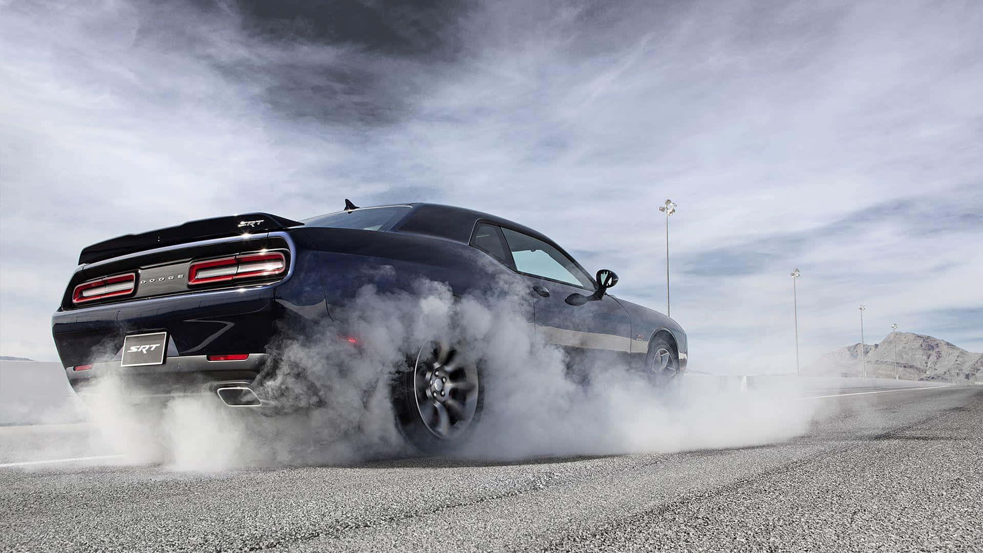 A Sleek And Stylish Dodge Challenger Srt Hellcat. Background