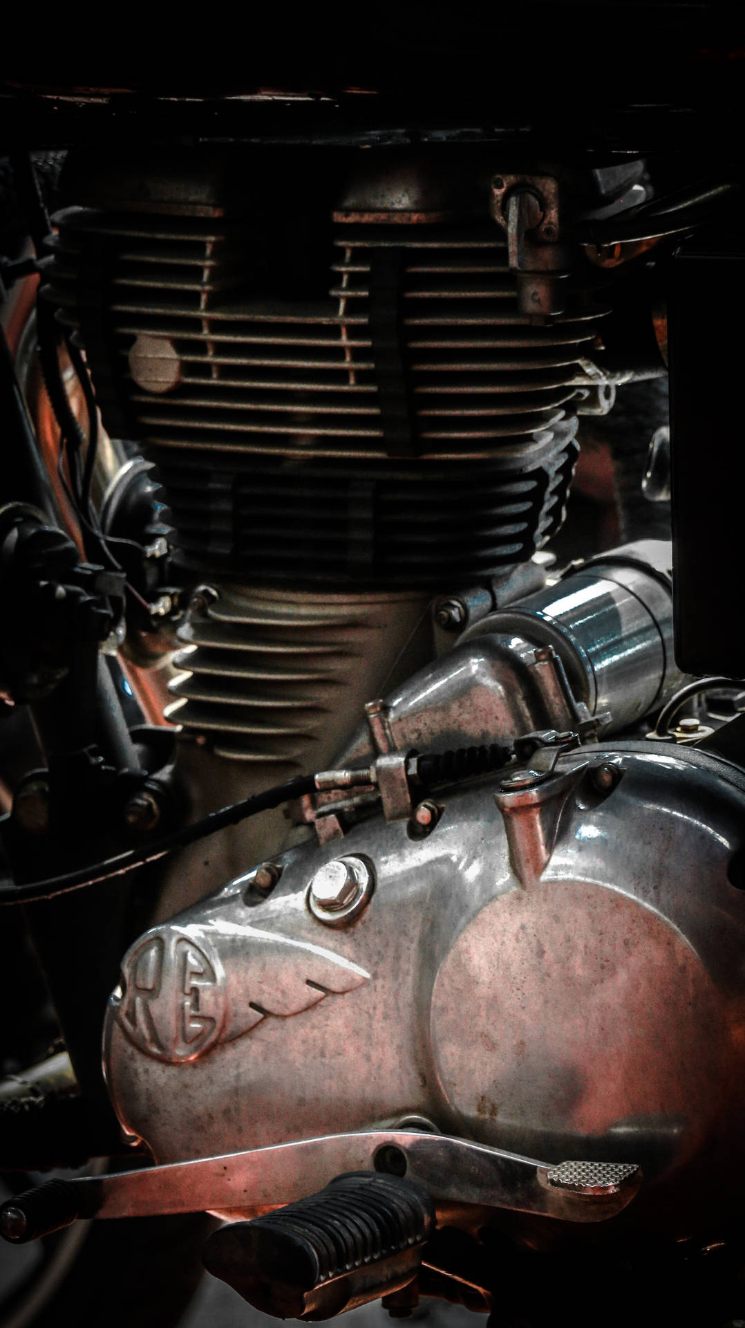 A Sleek Modern Engine In Detail. Background