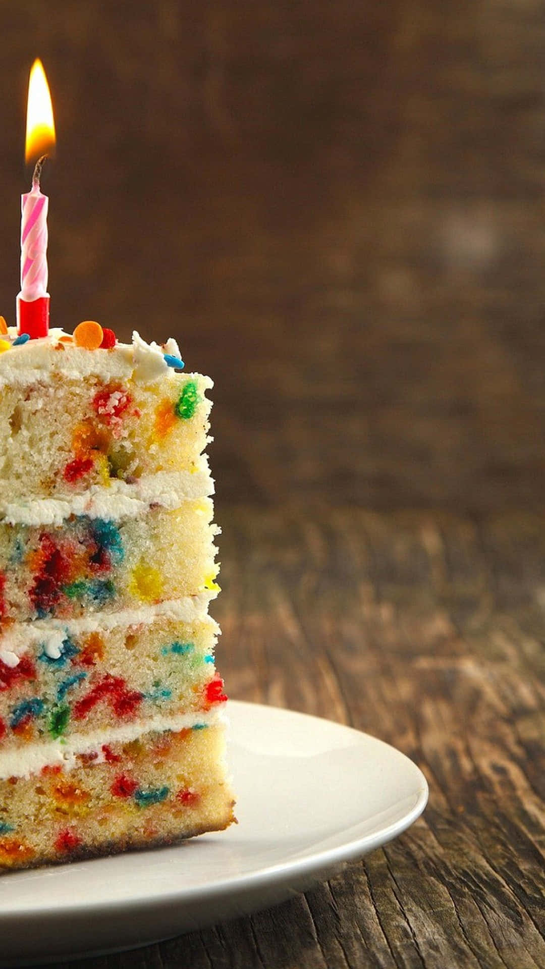 A Slice Of Cake On A Plate Background