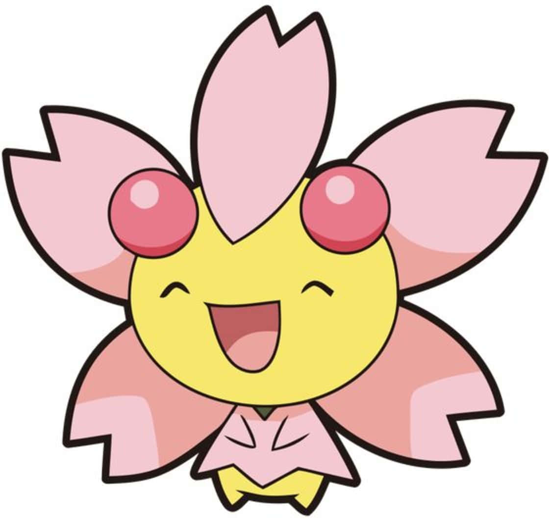 A Smiling Cherrim Enjoys The Sunshine