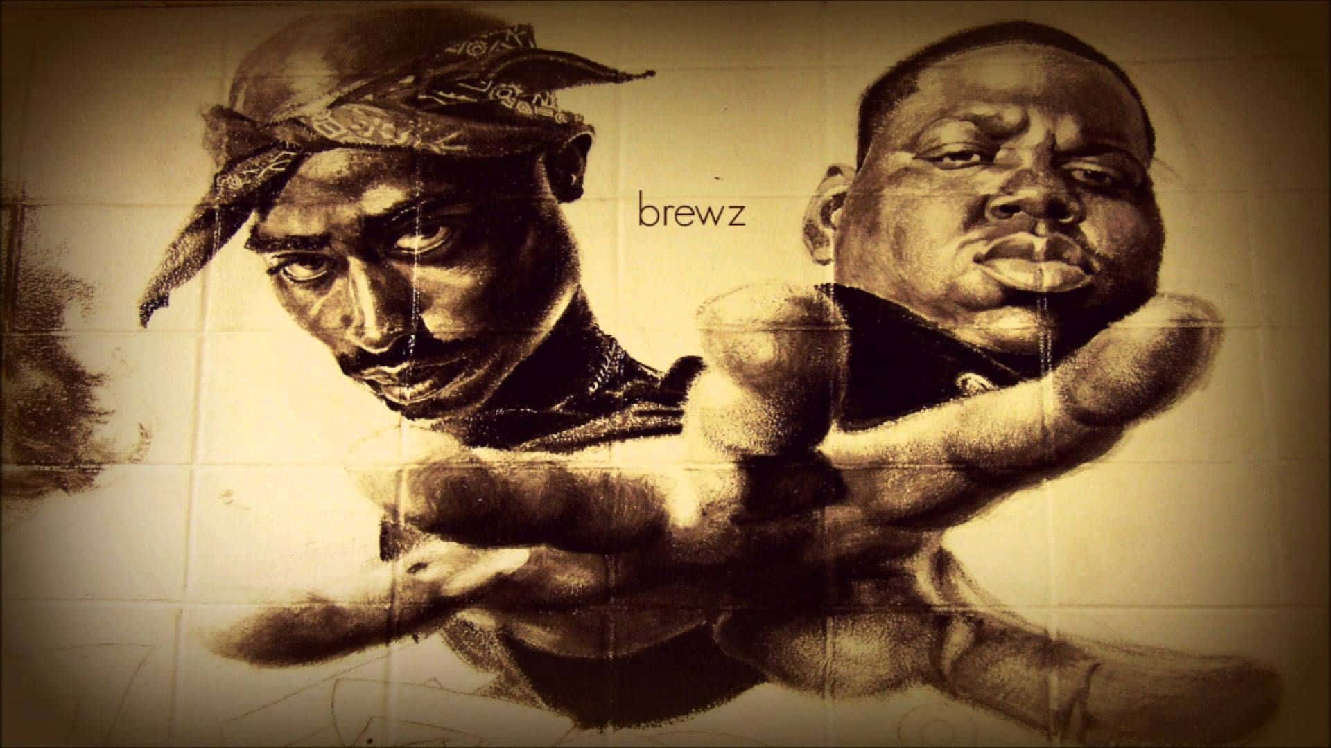 A Snapshot Of Two Pioneering Hip-hop Stars, Tupac Shakur (2pac) And The Notorious B.i.g. Background