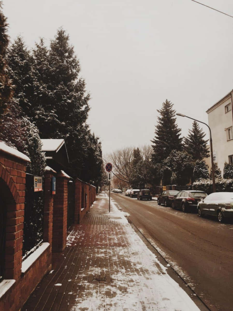 A Snow Covered Street