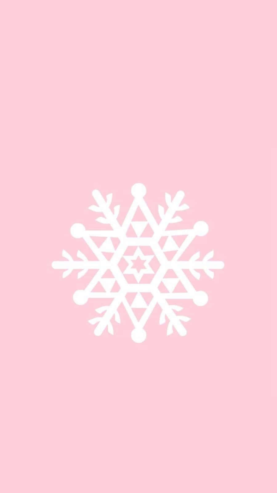 A Snowflake On A Pink Background Background