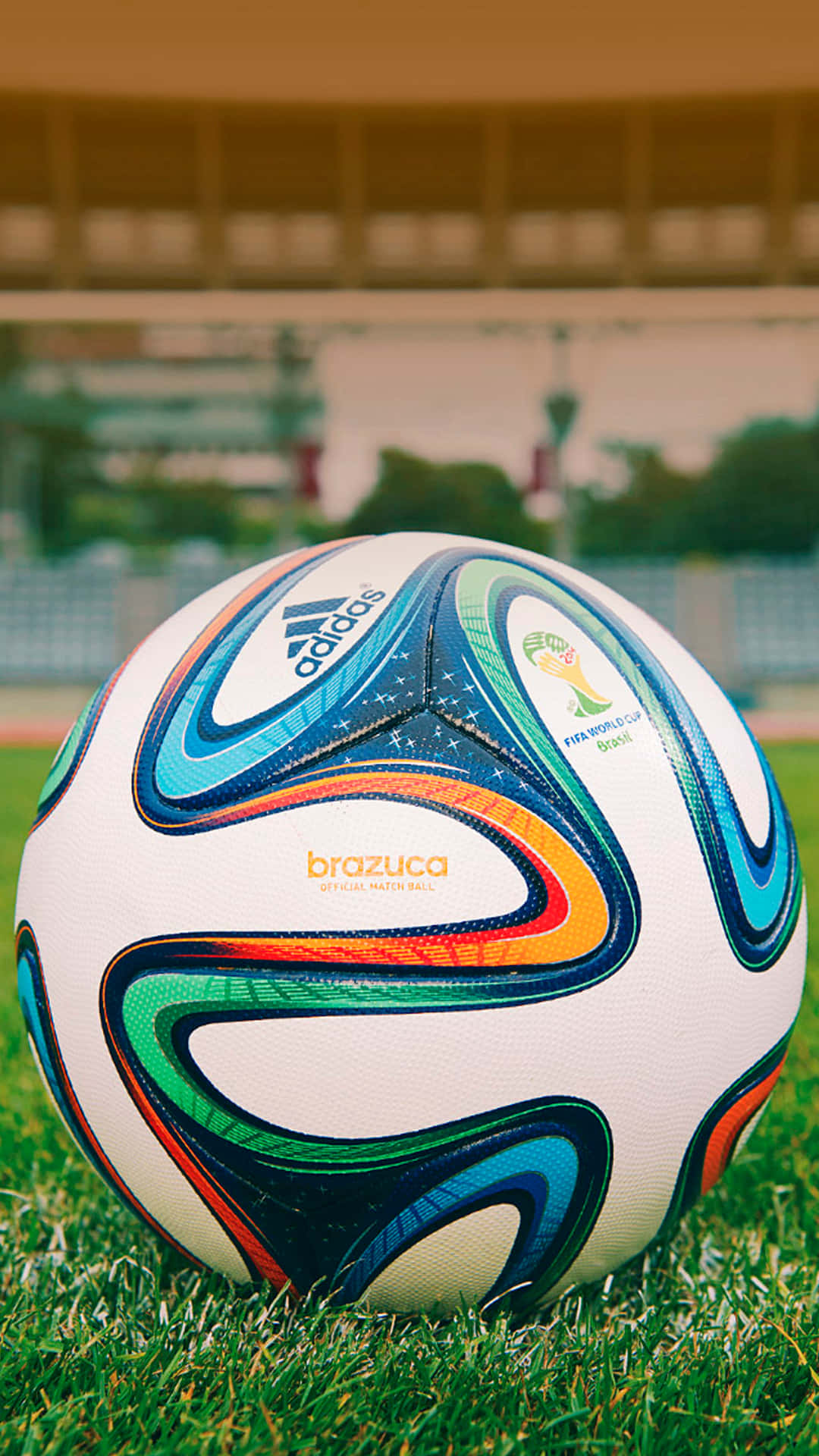 A Soccer Ball On The Grass Background