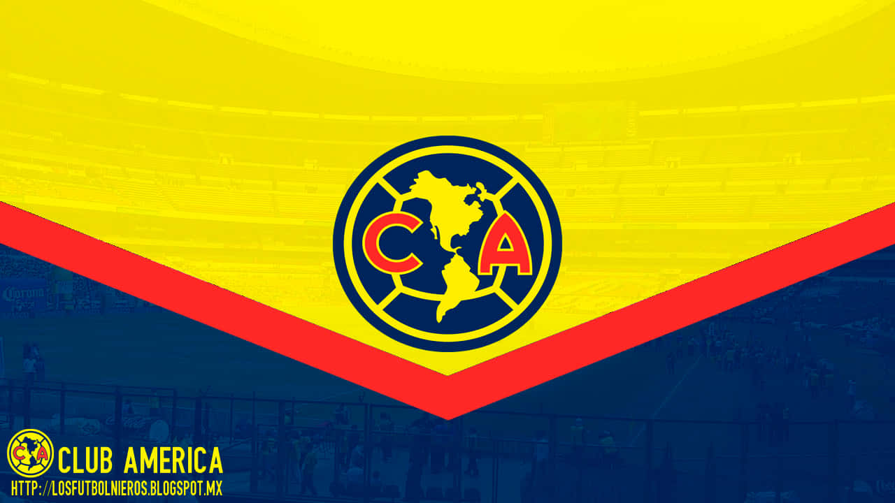 A Soccer Field With The Logo Of Colombia Background