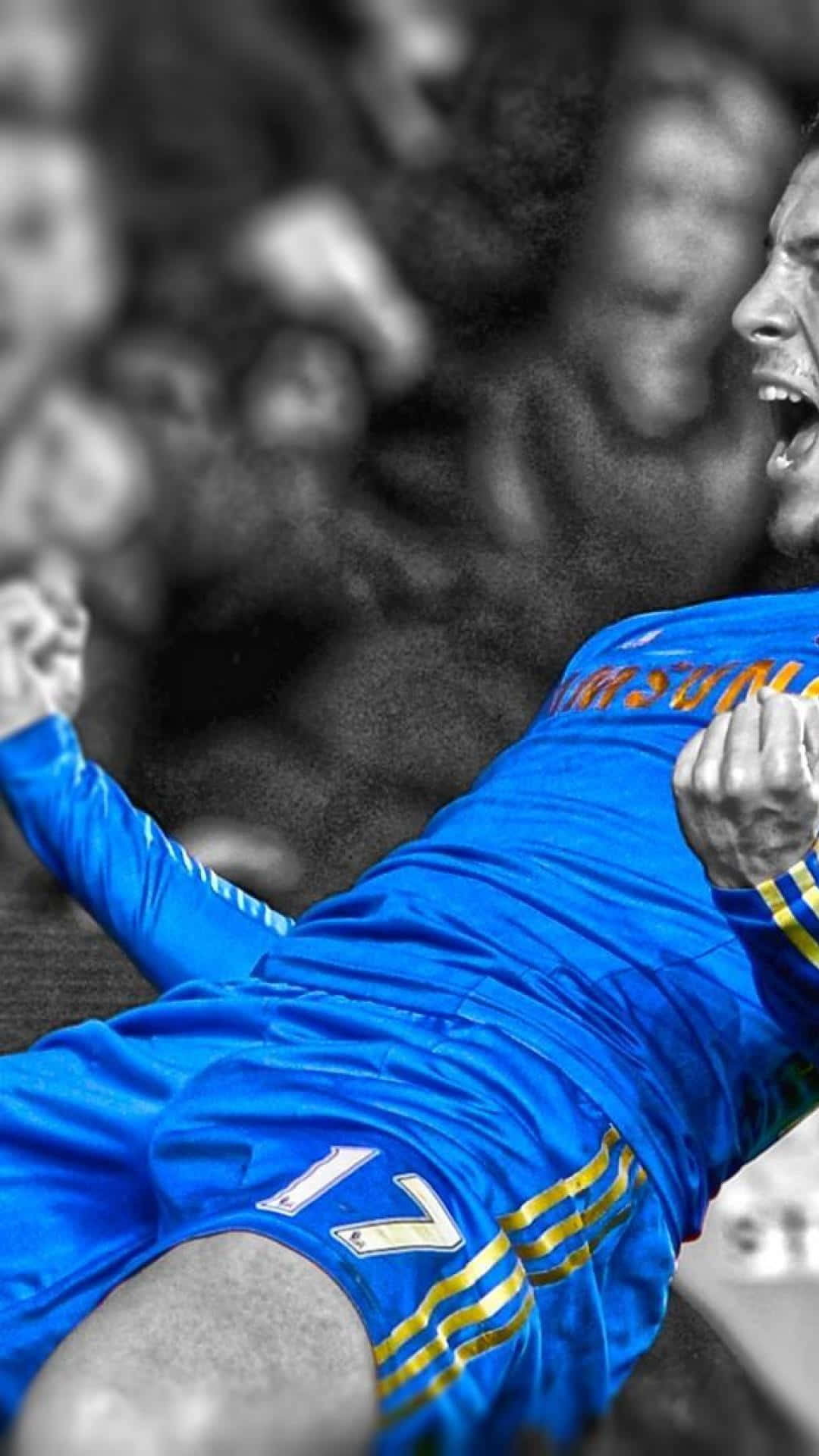A Soccer Player Celebrating Background