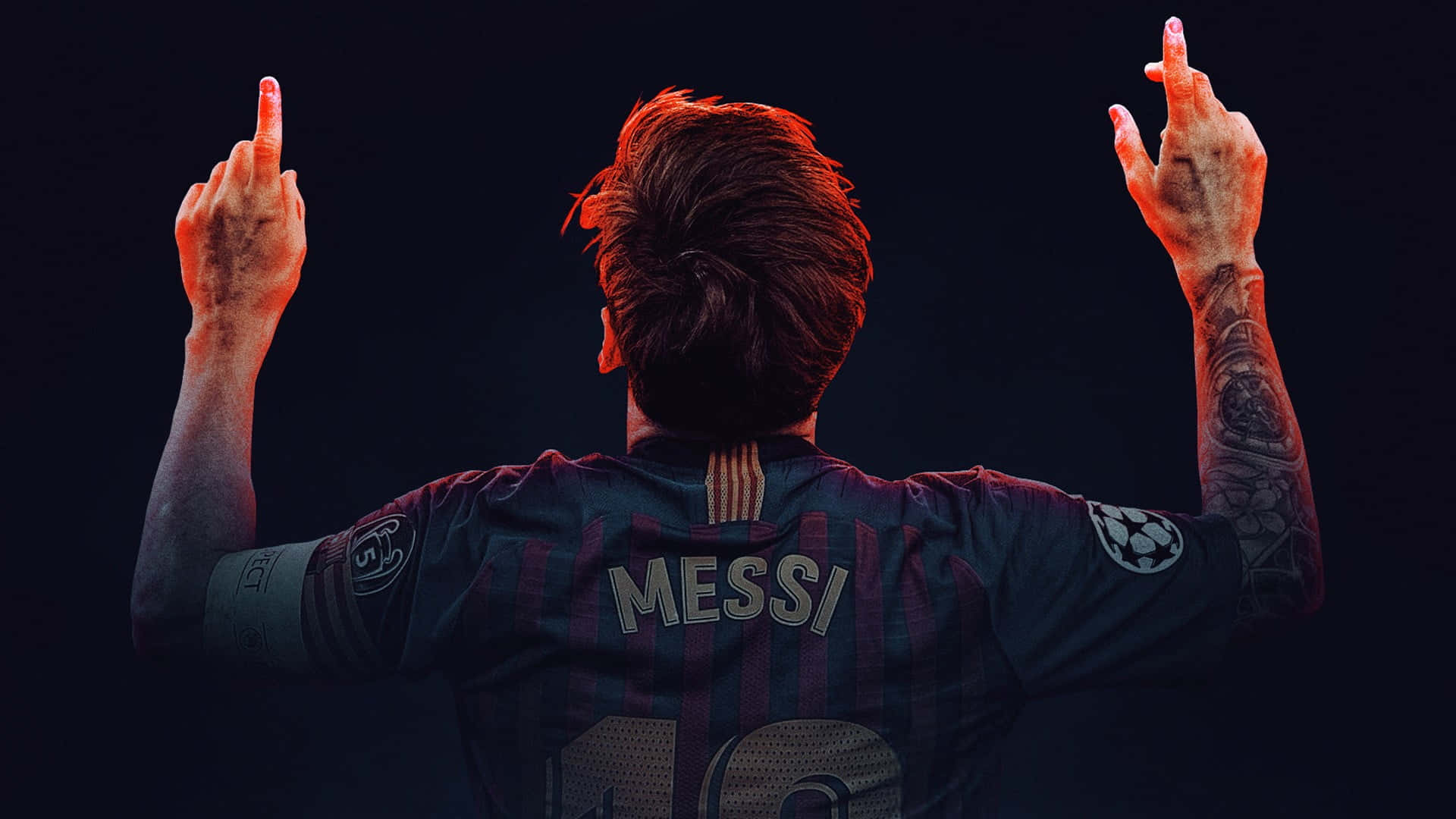 A Soccer Player Is Raising His Hands In The Air Background