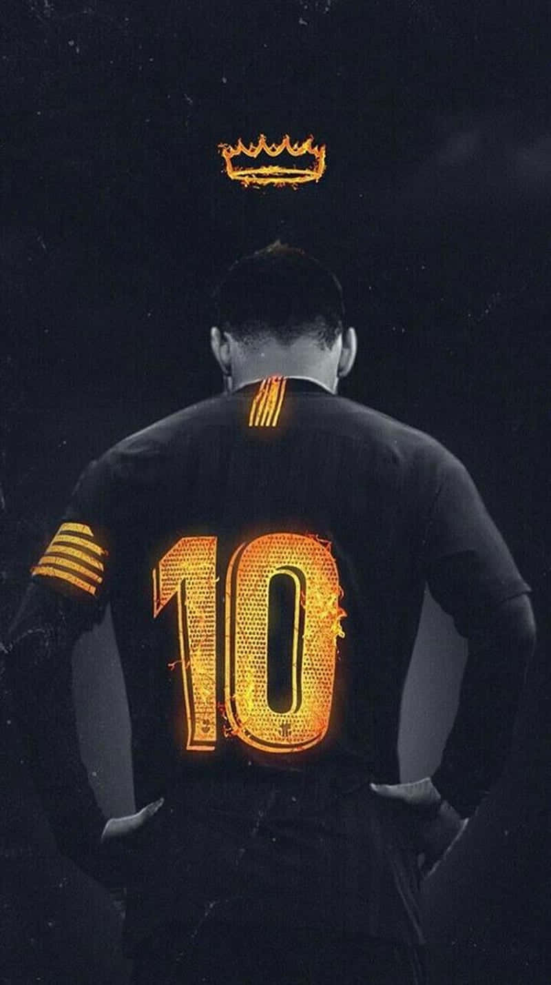 A Soccer Player With The Number 10 On His Back