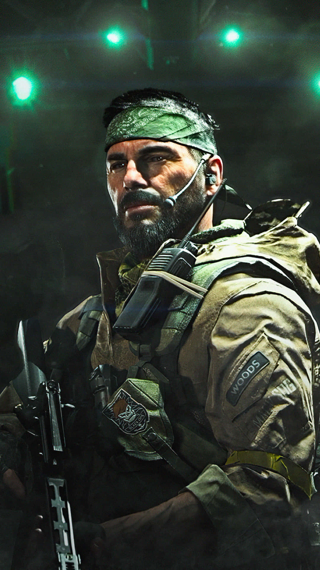 A Soldier In A Green Uniform Holding A Gun Background