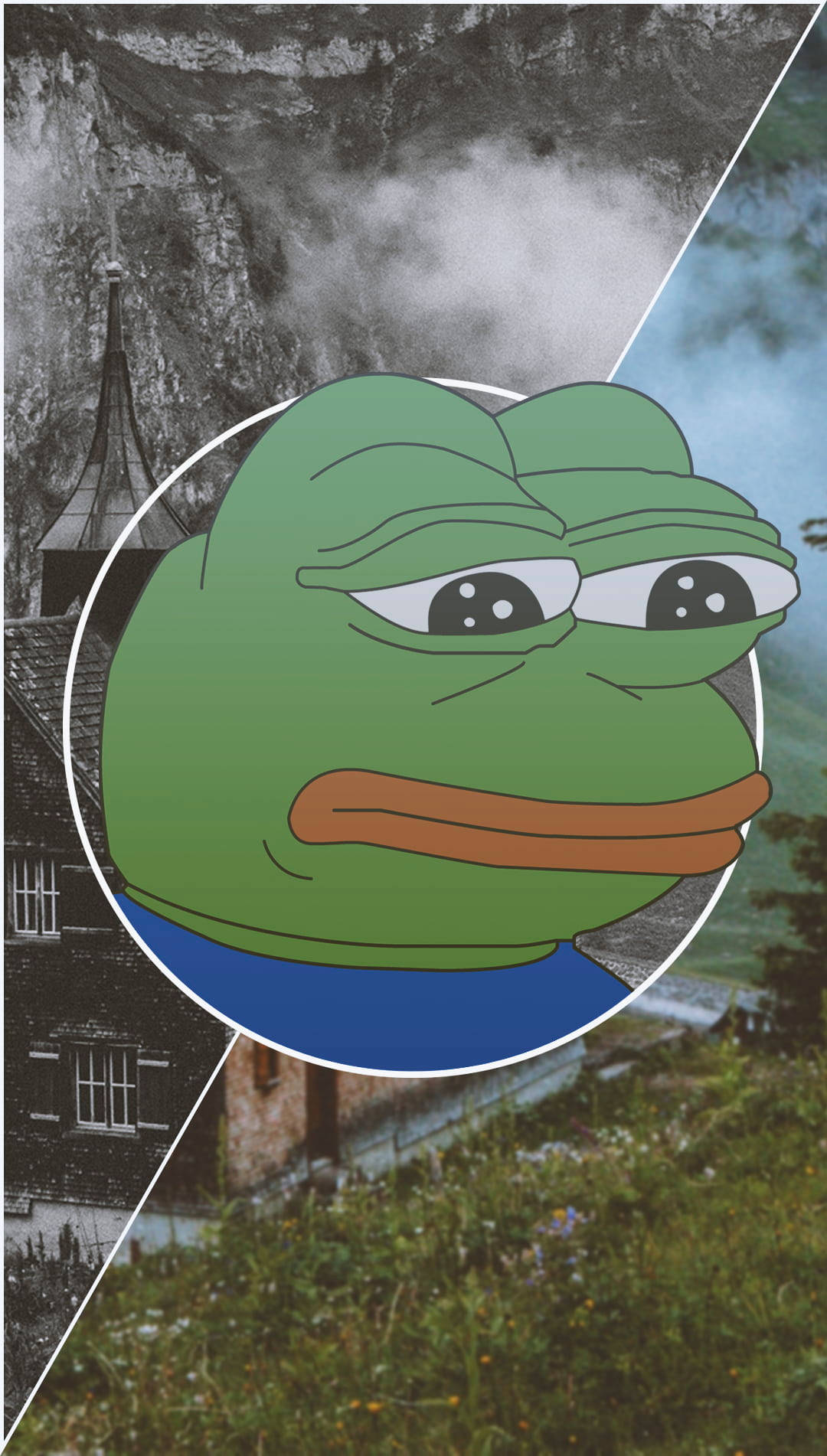 A Solemn Moment With Pepe - Expressing Emotions Through Memes Background