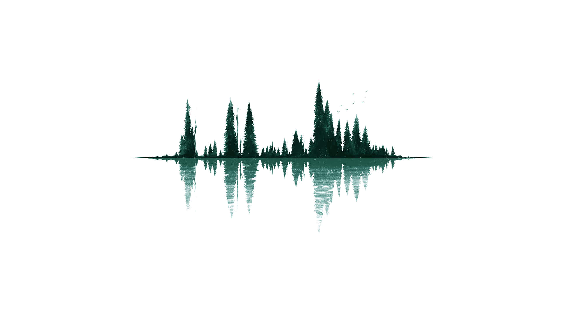 A Sound Wave With Trees In The Background Background