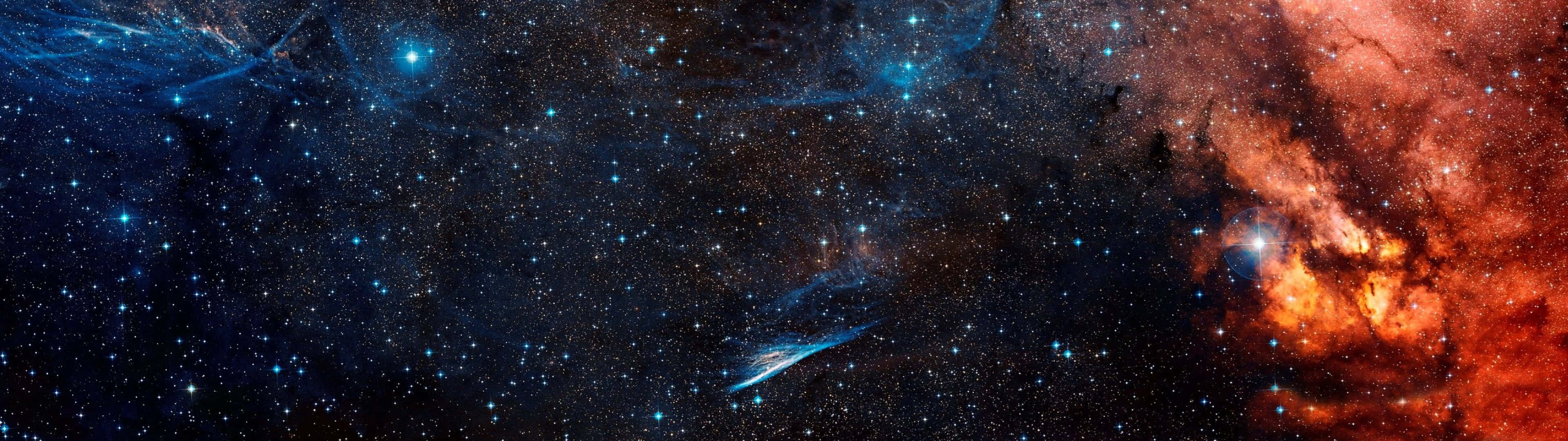 A Space Scene With Stars And Nebulas Background