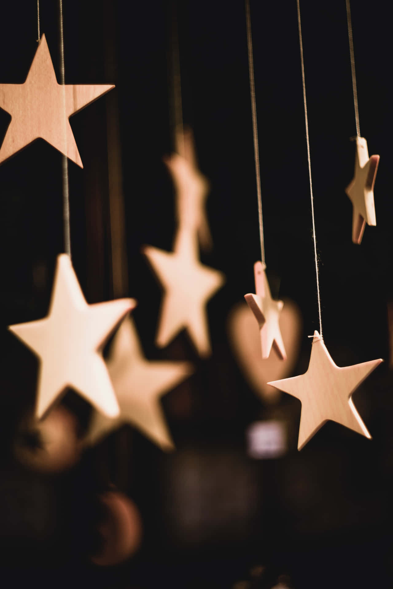 A Sparkling Christmas Star Radiates An Ethereal Glow. Background