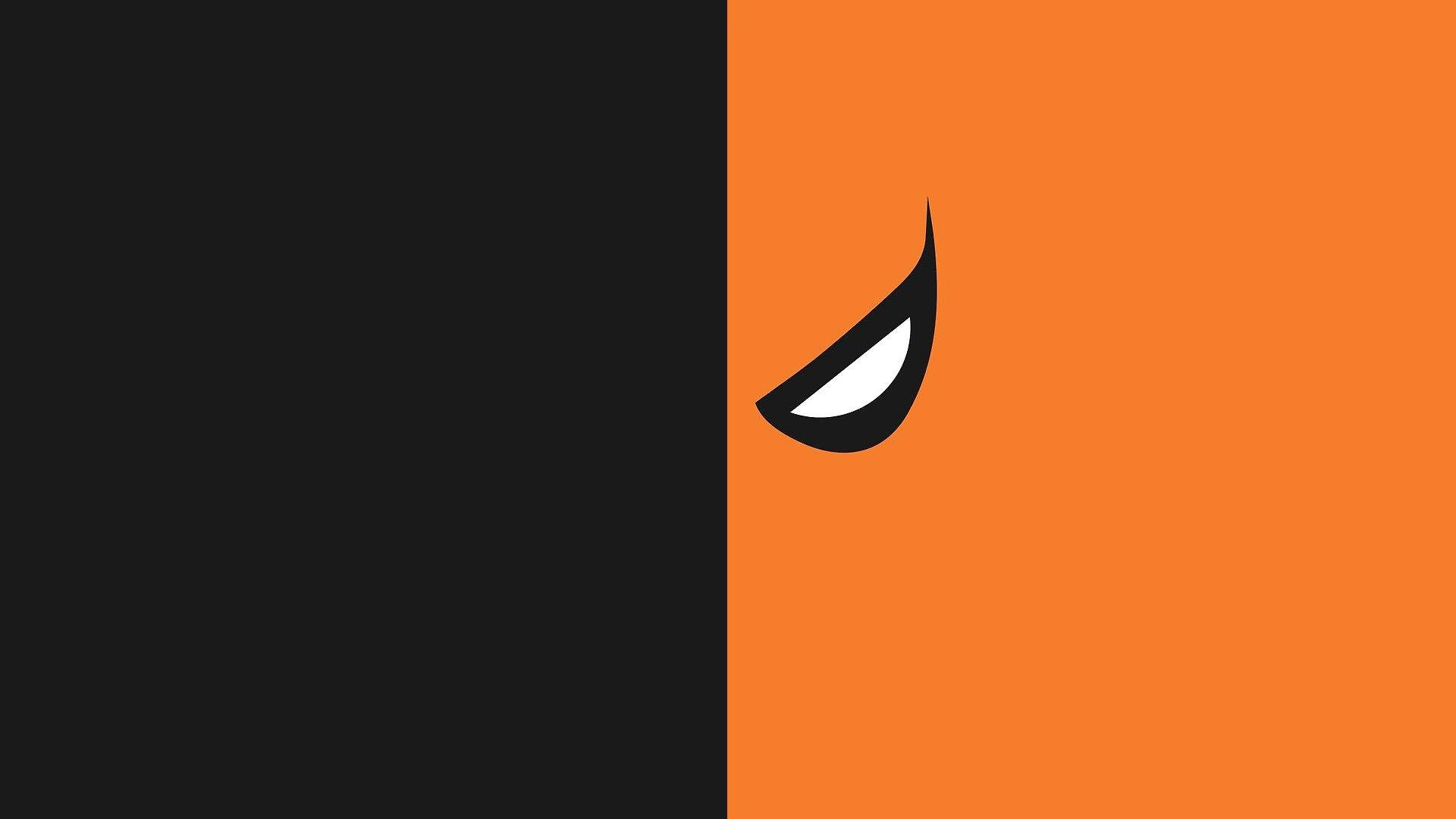 A Spider - Man Logo With An Orange And Black Background Background