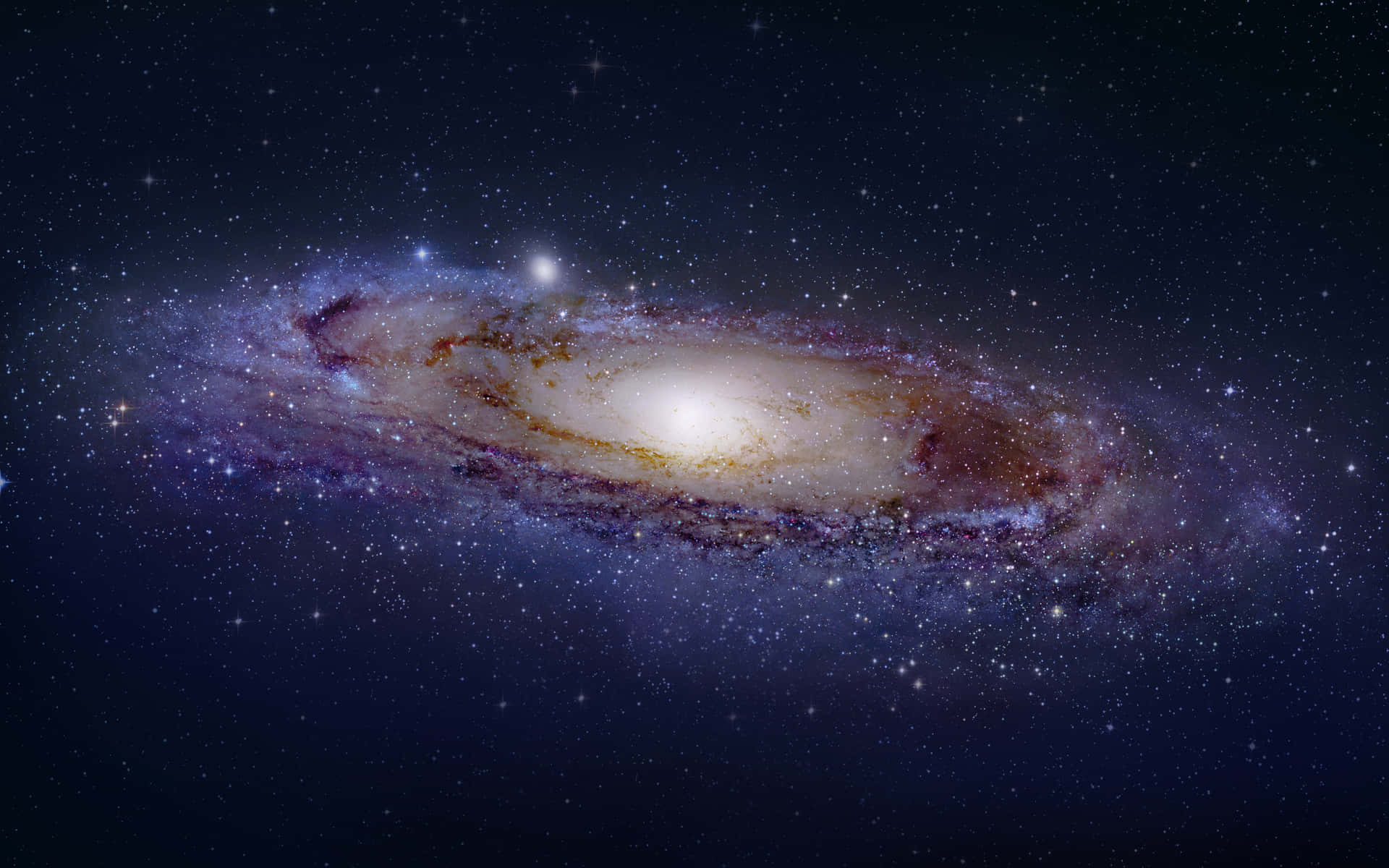 A Spiral Galaxy In The Sky Background