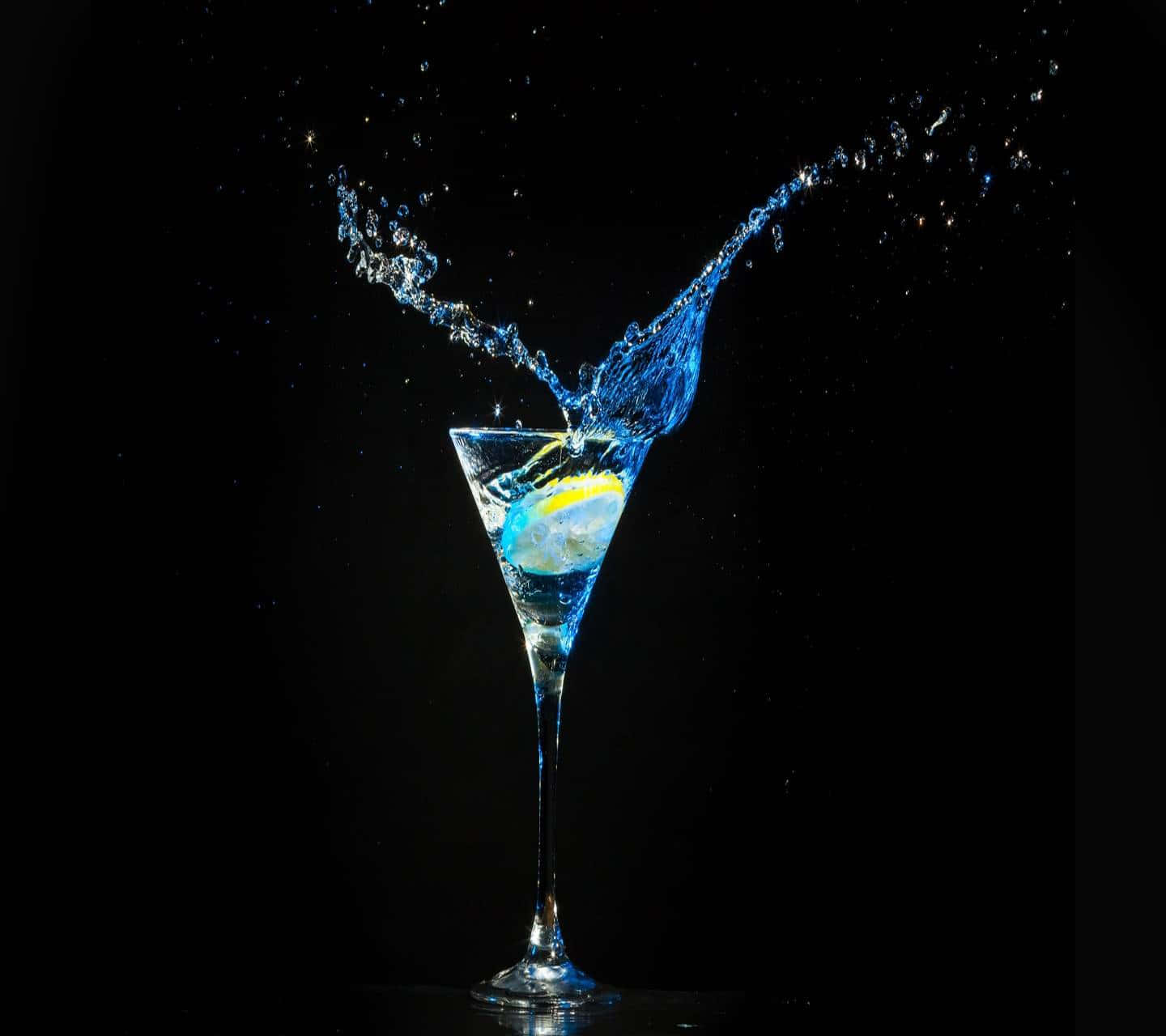 A Splashing Martini Cocktail