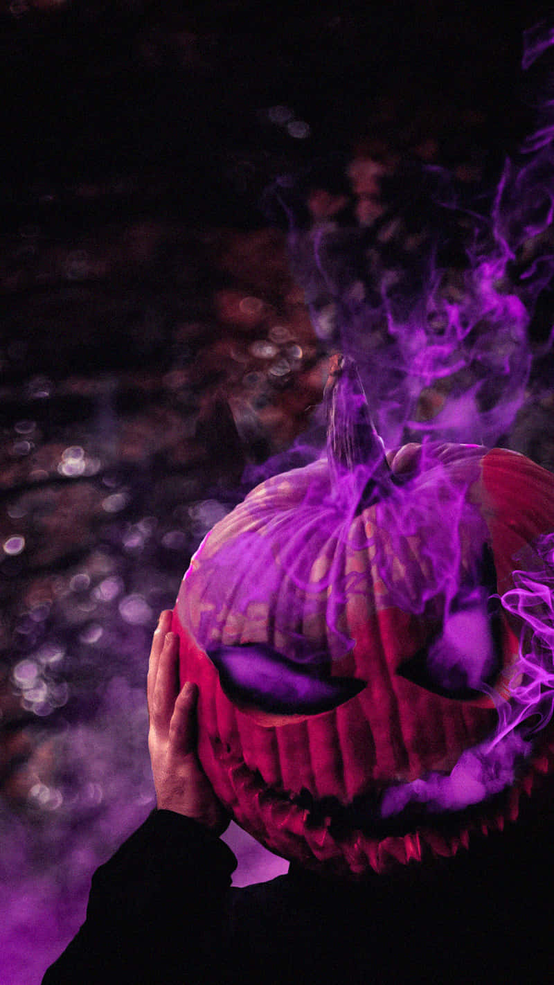 A Spooky And Whimsical Halloween Witch Aesthetic Background