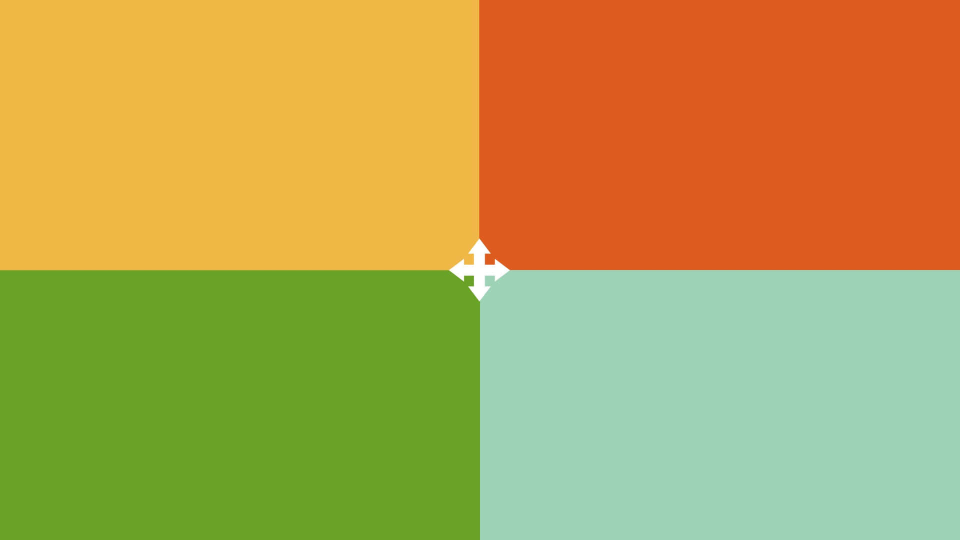 A Square With Four Colors And A White Square Background