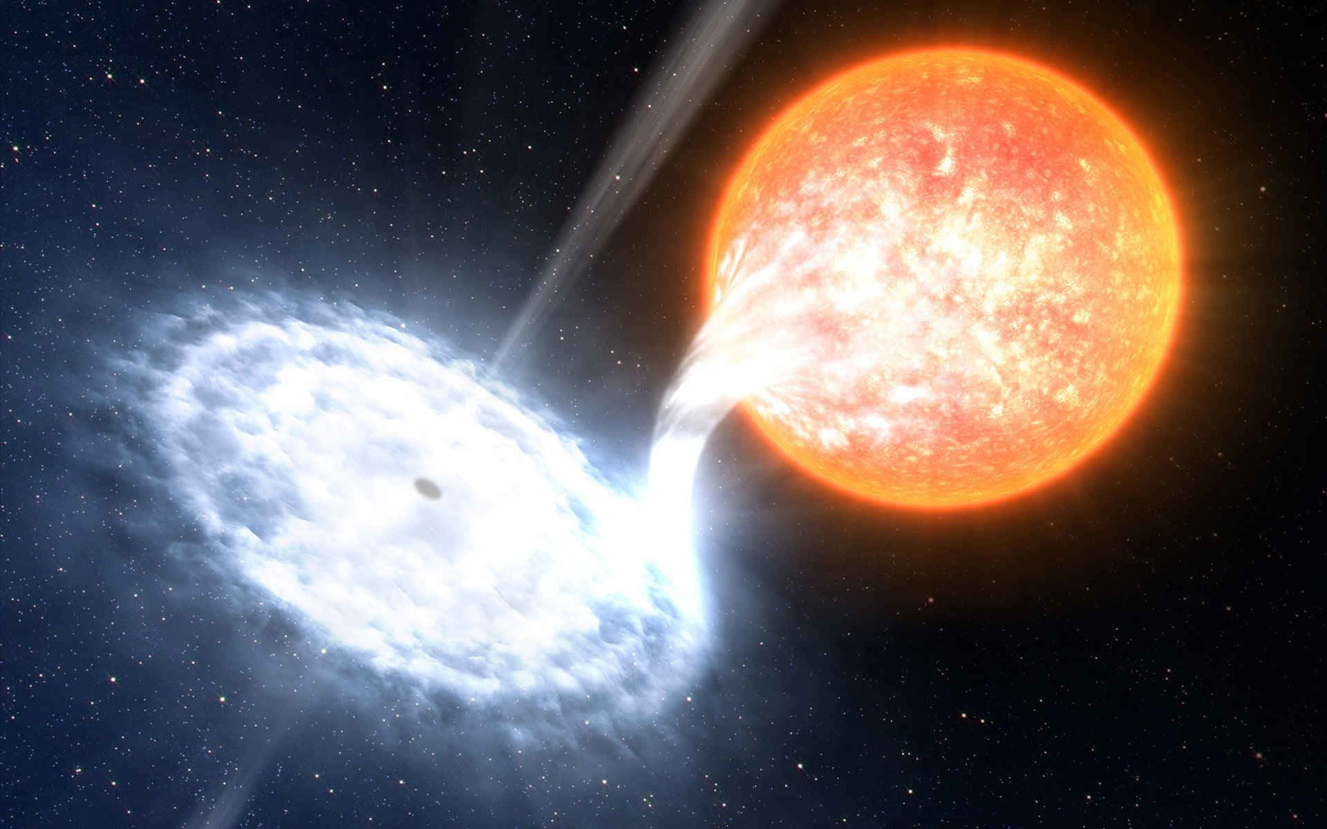 A Star Is Being Hit By A Star Background