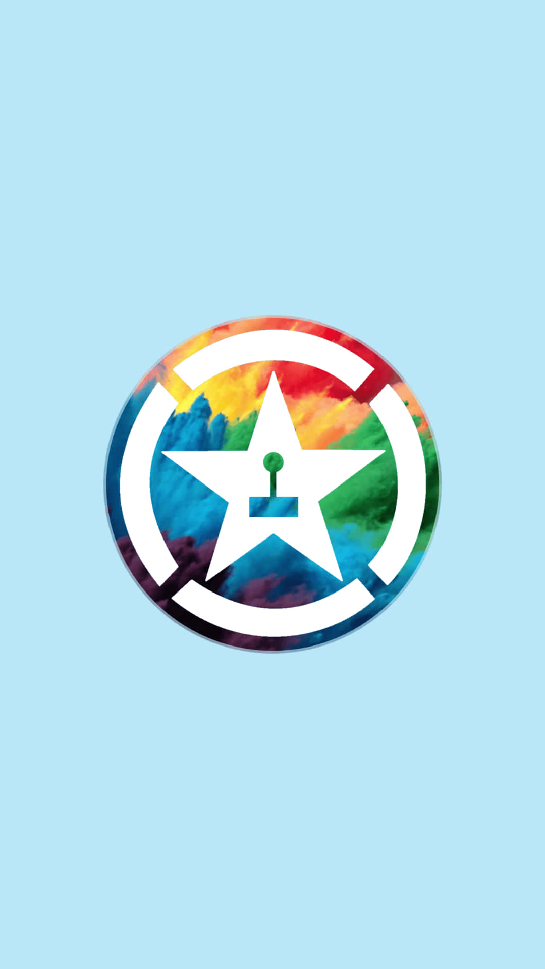 A Star Logo With A Rainbow Background Background