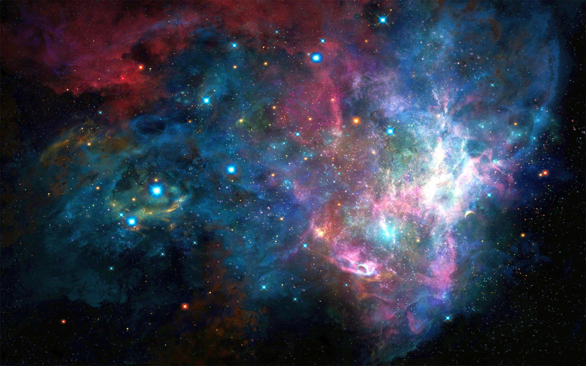 A Star-studded Night Sky In The Beautiful Galaxy Background