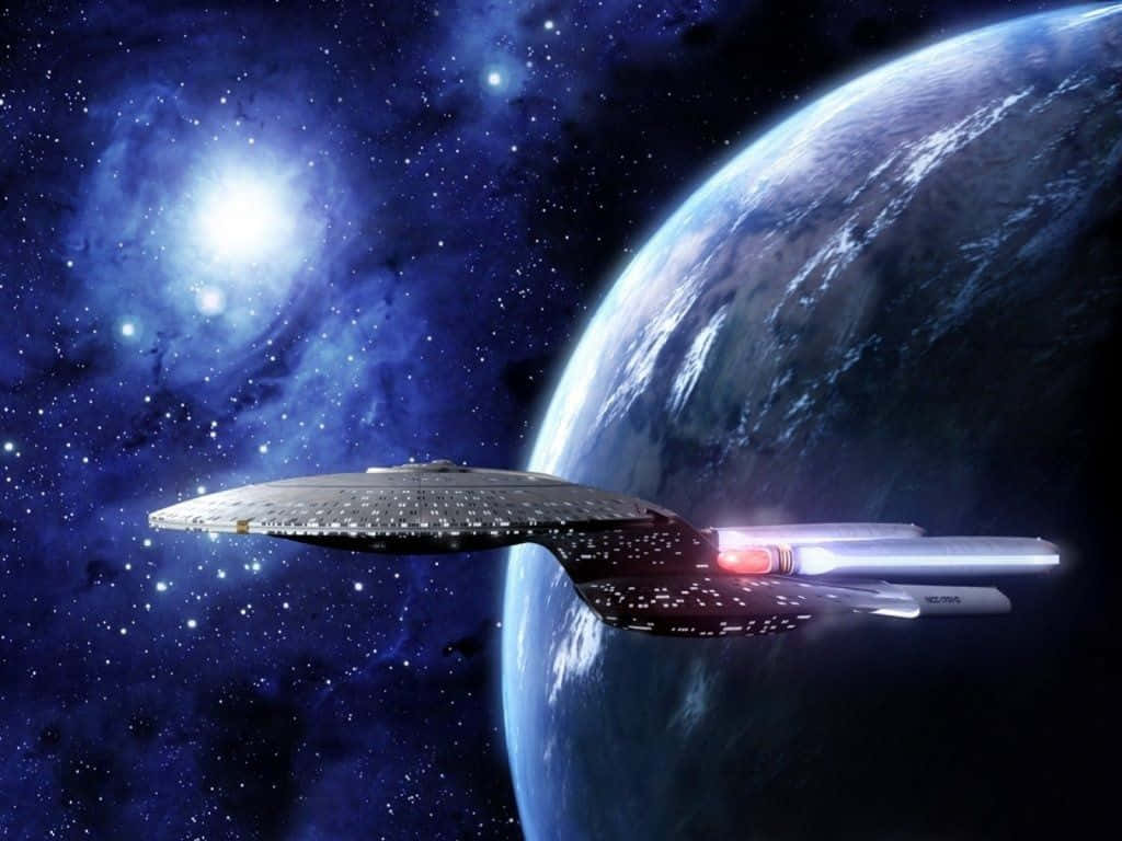 A Starfleet Starship Prepares To Journey Far From Its Home.