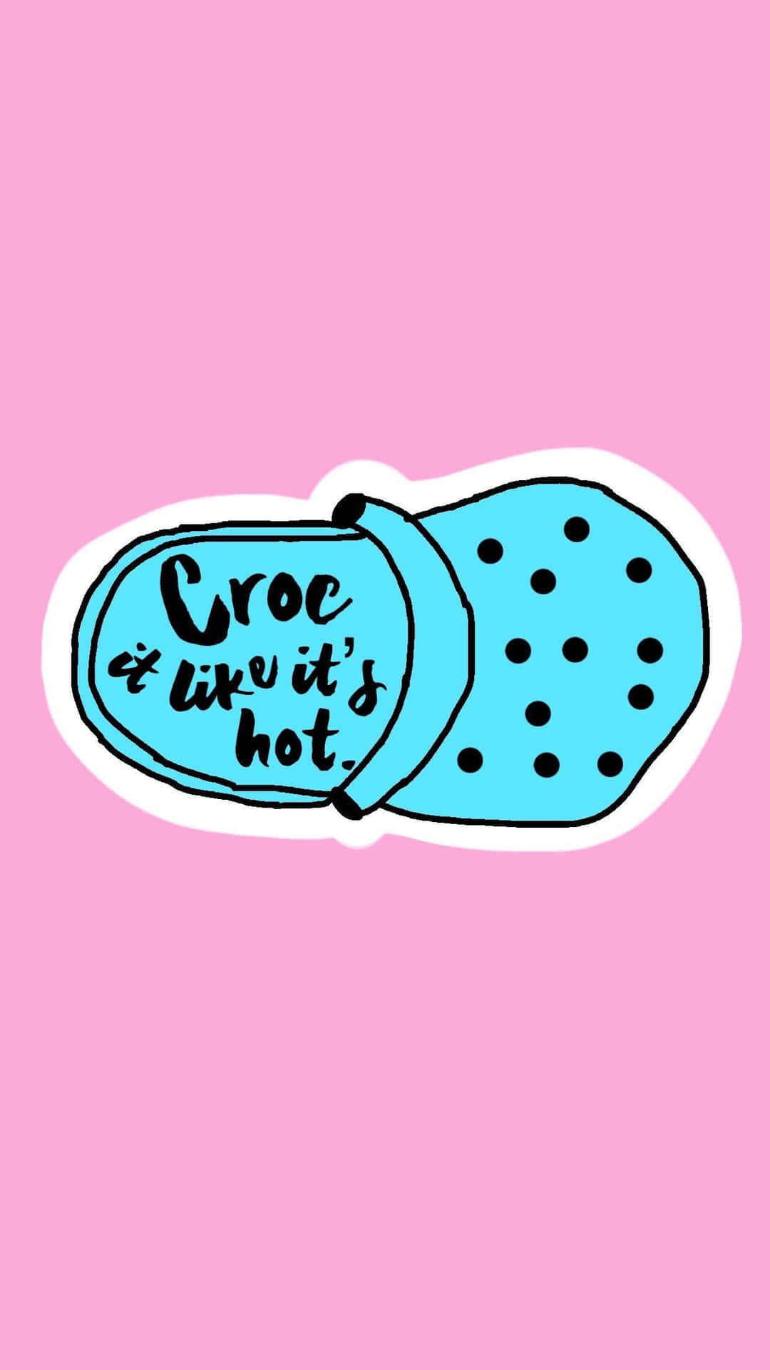 A Sticker With The Words Crocs Are Hot